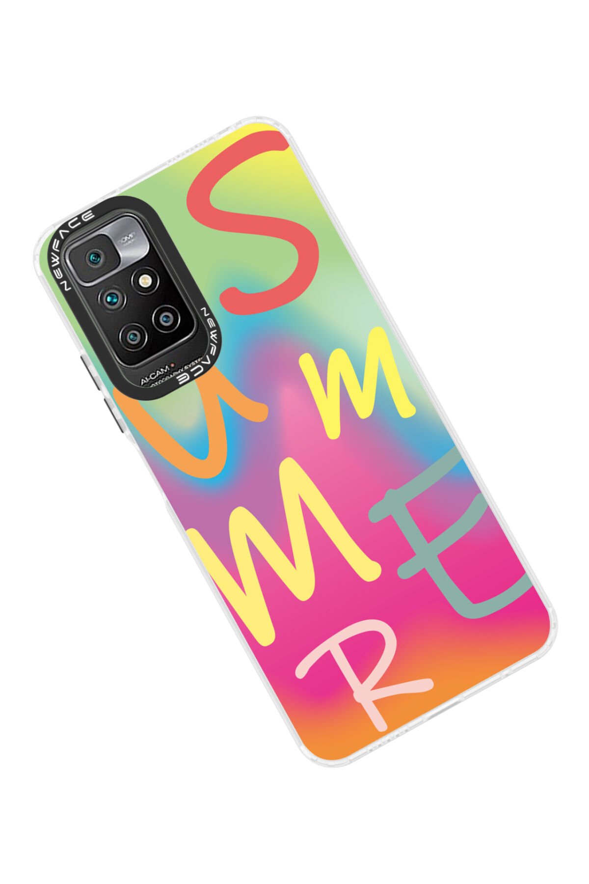 Newface Xiaomi Redmi 10 2022 Kılıf Zuma Kartvizitli Yüzüklü Silikon - Kırmızı