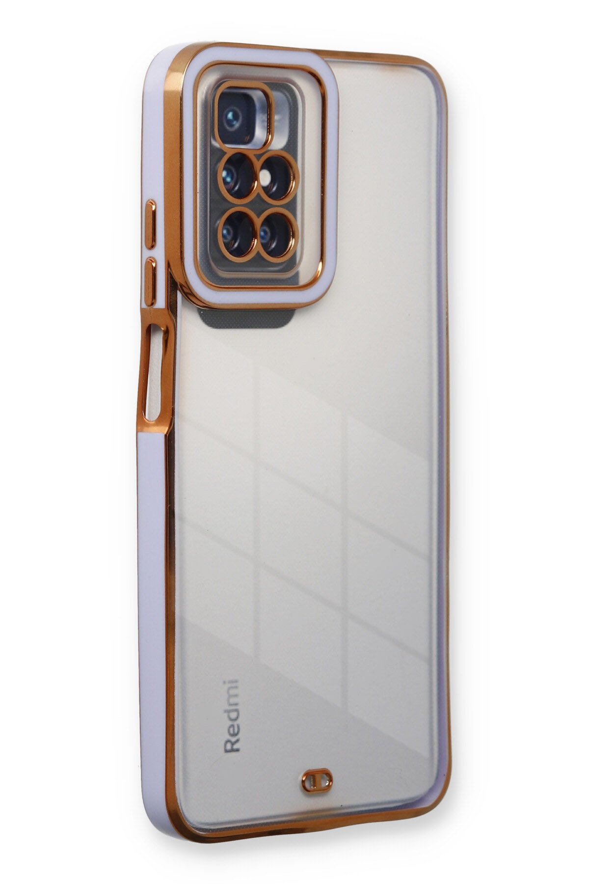 Newface Xiaomi Redmi 10 2022 Kılıf Pars Lens Yüzüklü Silikon - Gümüş