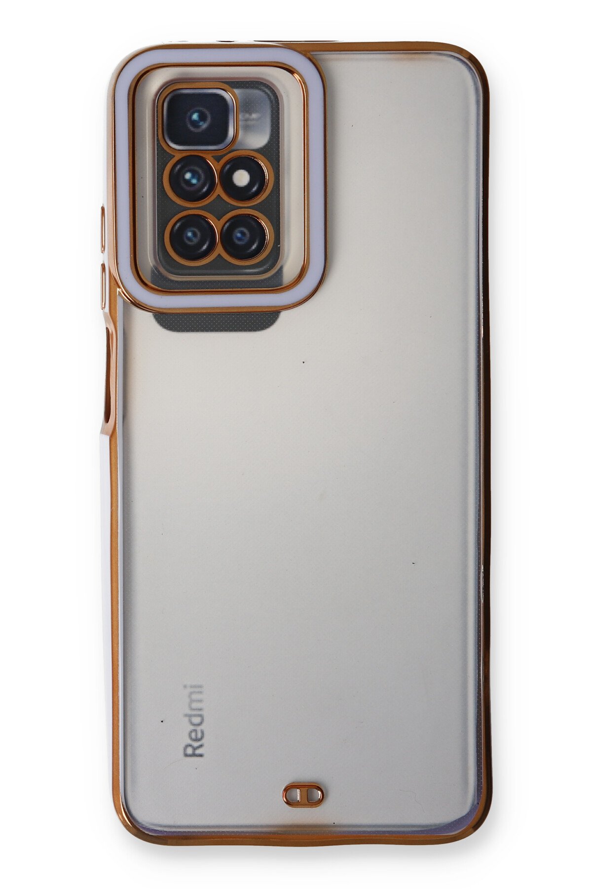 Newface Xiaomi Redmi 10 2022 Kılıf Pars Lens Yüzüklü Silikon - Gümüş