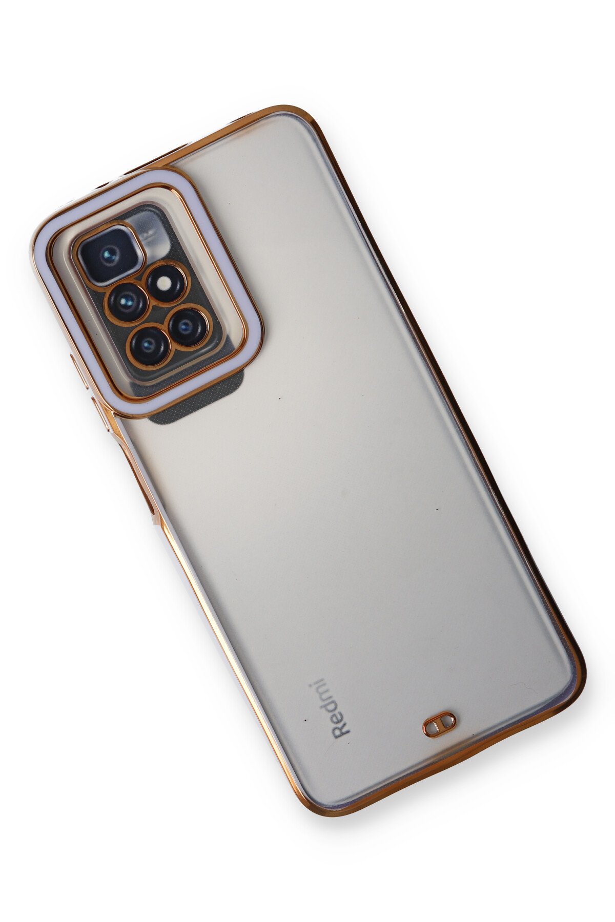 Newface Xiaomi Redmi 10 2022 Kılıf Pars Lens Yüzüklü Silikon - Gümüş