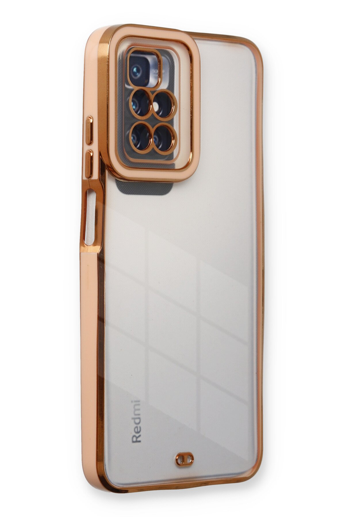 Newface Xiaomi Redmi Note 11 4G Kılıf Razer Lensli Silikon - Gold