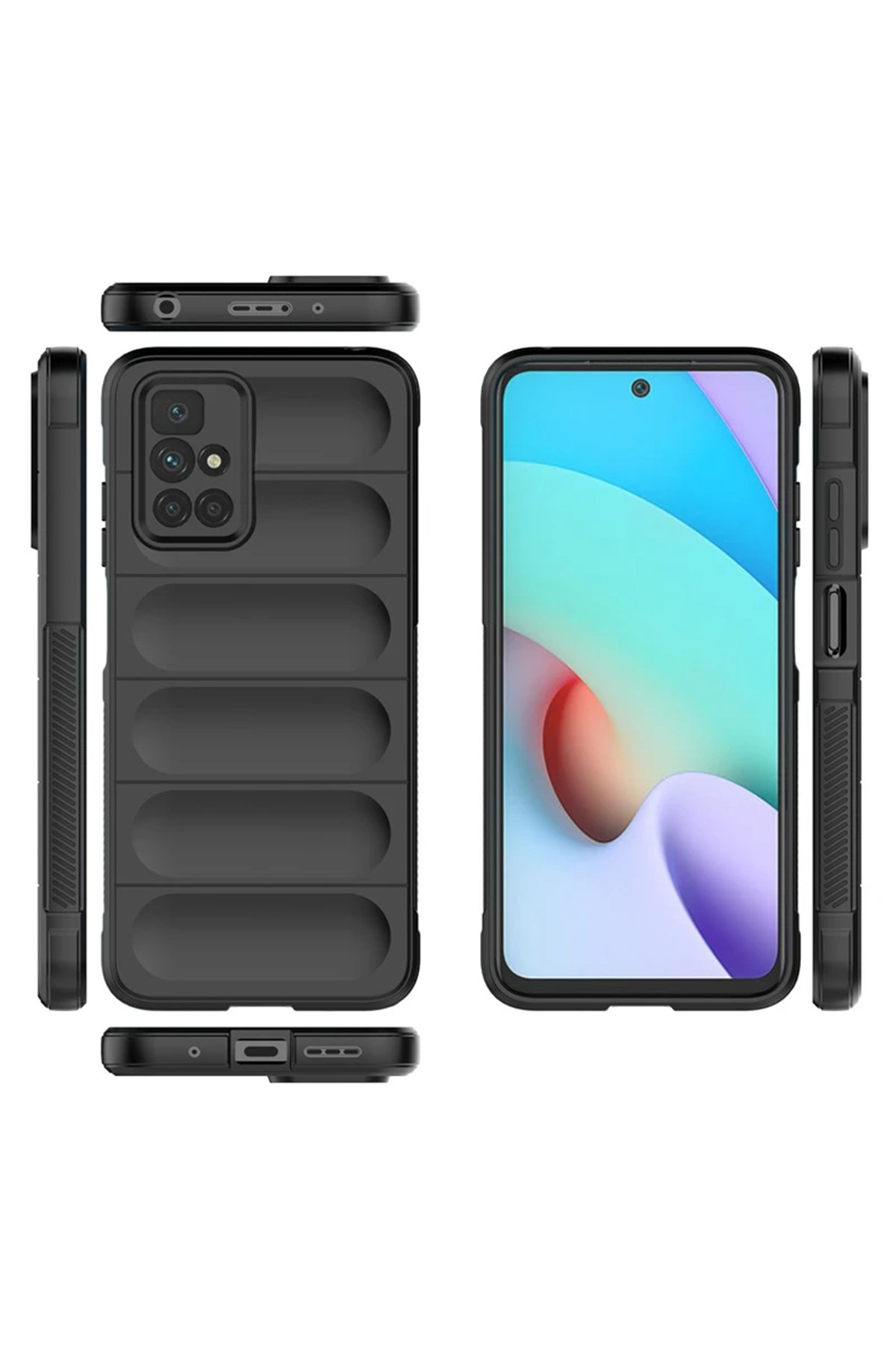 Newface Xiaomi Redmi 10 2022 Kılıf Nano içi Kadife Silikon - Turuncu