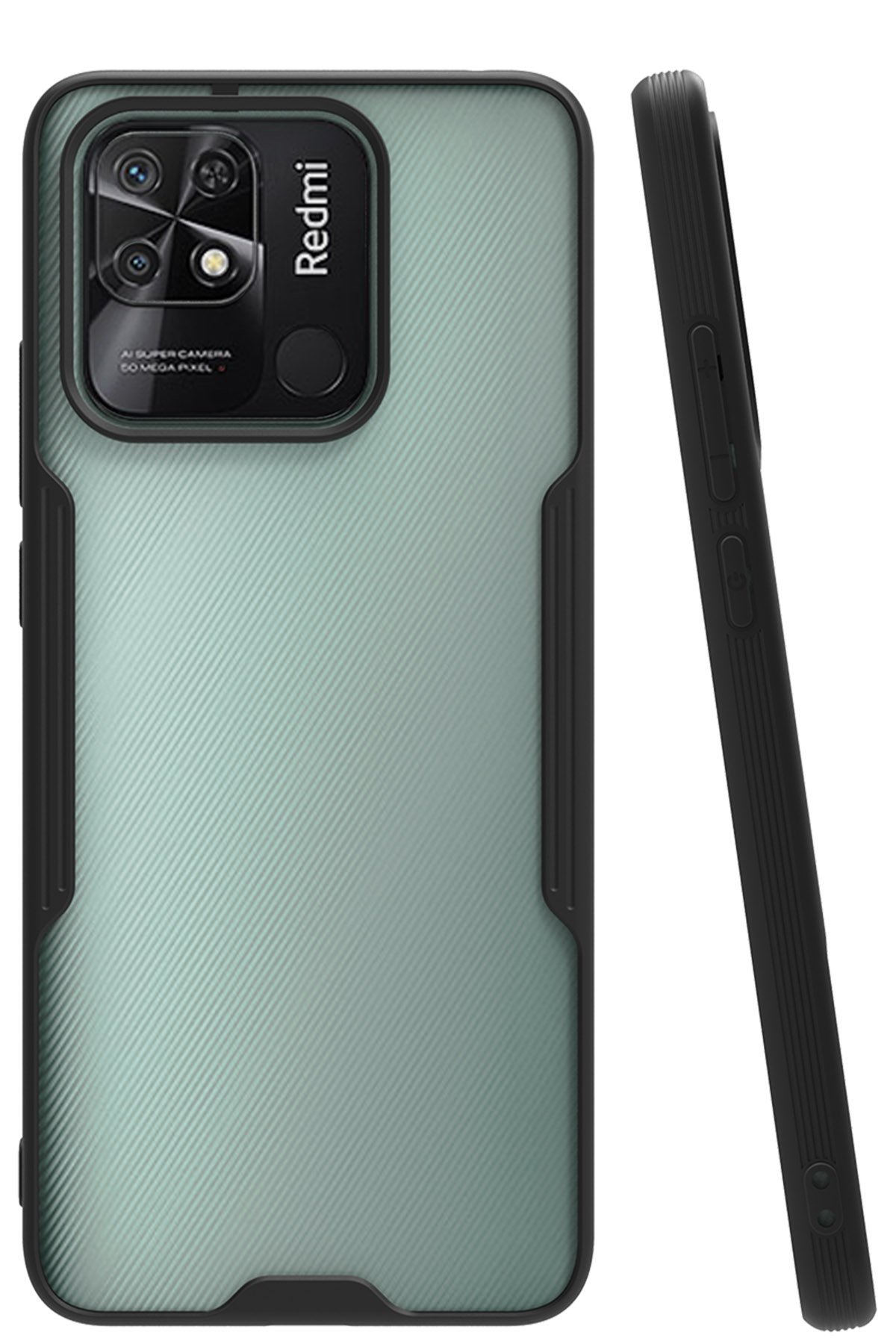 Newface Xiaomi Poco C40 Kılıf Mega Standlı Silikon - Gold