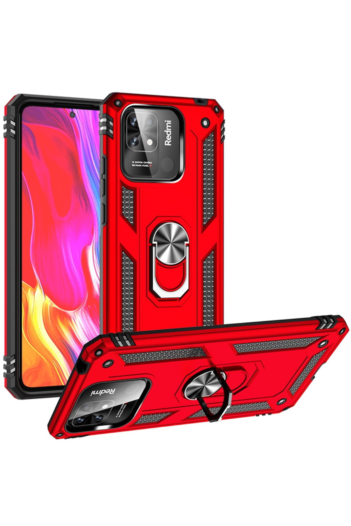 Newface Xiaomi Poco C40 Kılıf Palm Buzlu Kamera Sürgülü Silikon - Sarı