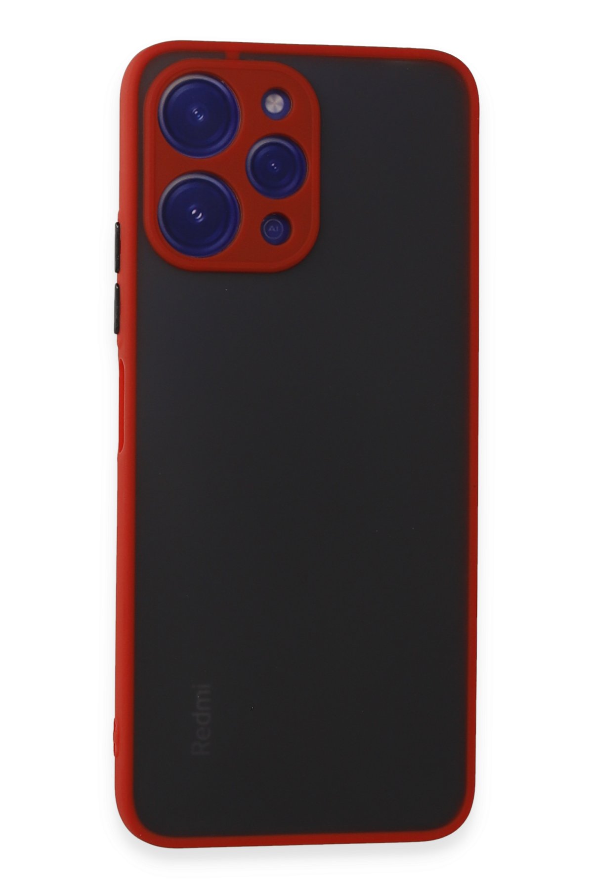 Newface Xiaomi Redmi 12 Kılıf Zuma Kartvizitli Yüzüklü Silikon - Kırmızı