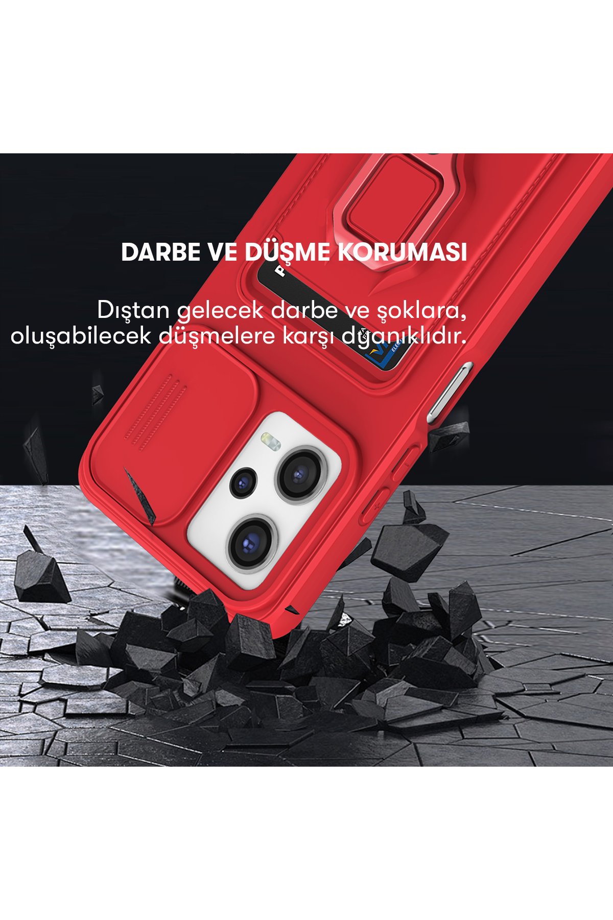 Newface Xiaomi Redmi 12 Kılıf Montreal Yüzüklü Silikon Kapak - Sarı
