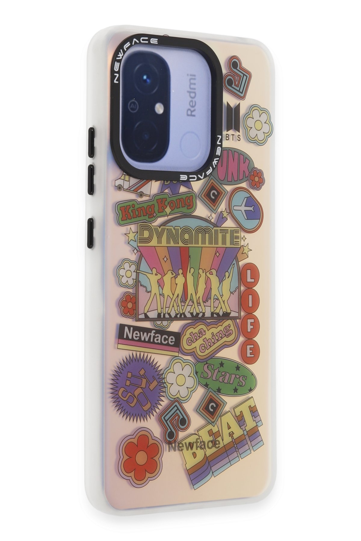 Newface Xiaomi Redmi 12C Kılıf Volet Silikon - Kırmızı