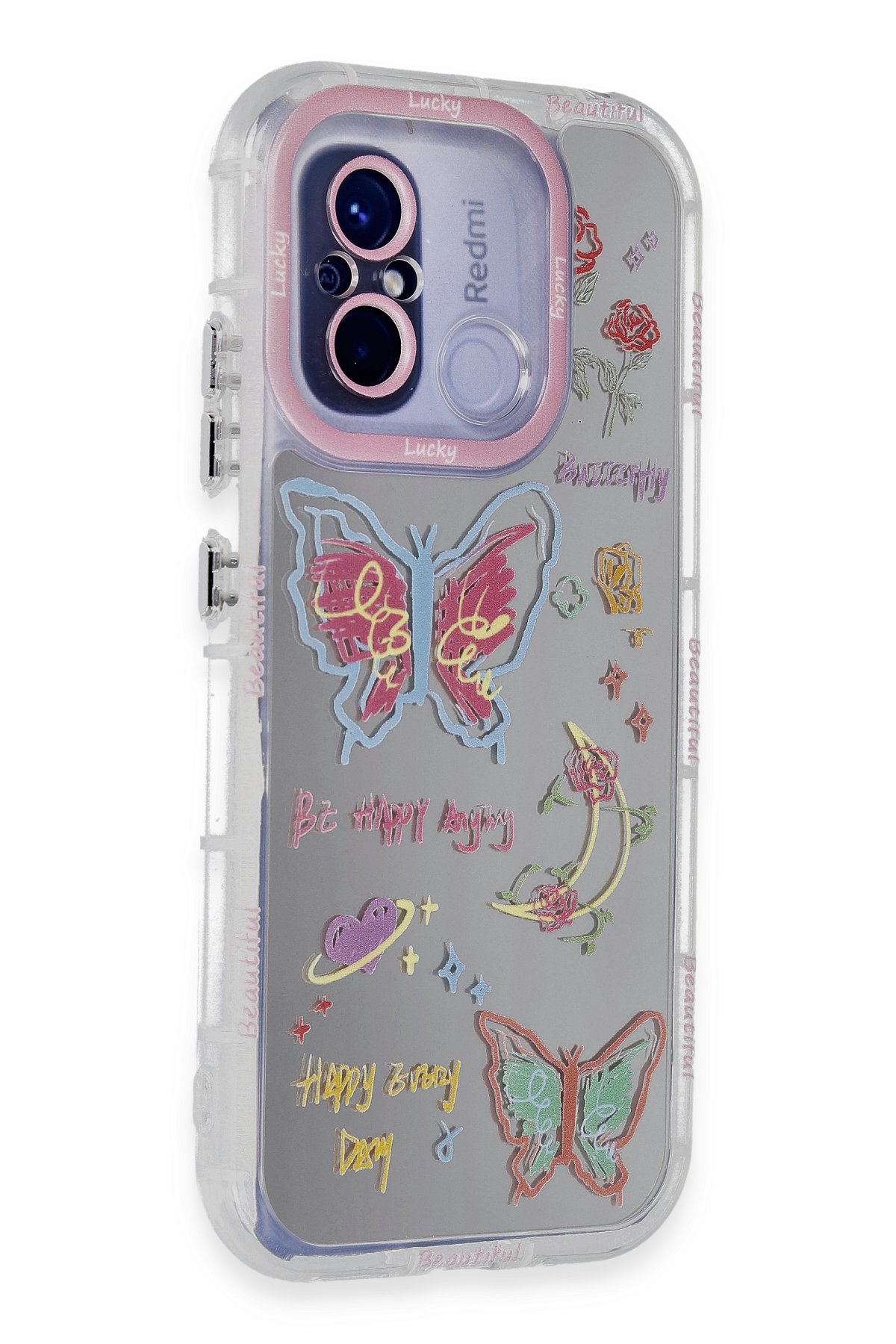 Newface Xiaomi Redmi 12C Kılıf Reflexion Desenli Kapak - Desen 4