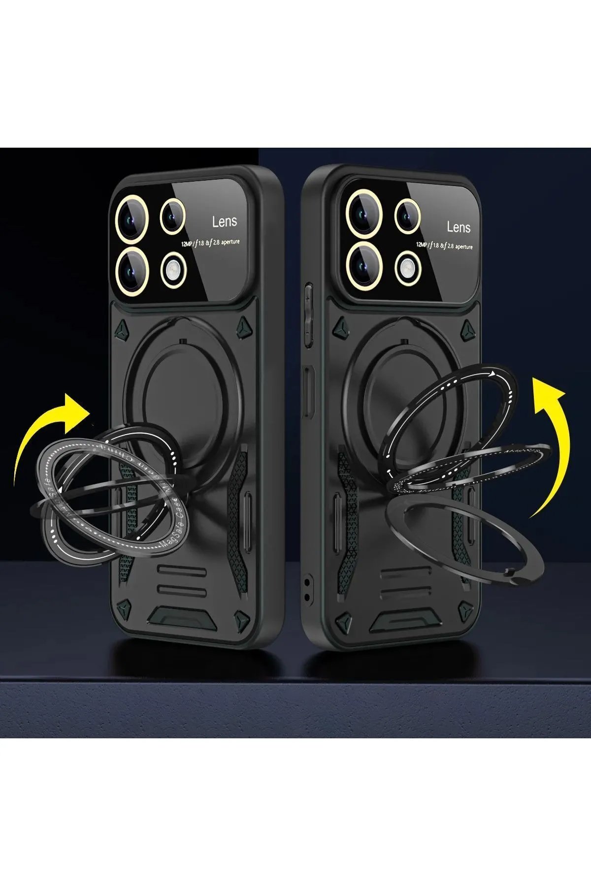 Newface Xiaomi Redmi 13 4G Kılıf Auto Focus Karbon Kapak - Lacivert