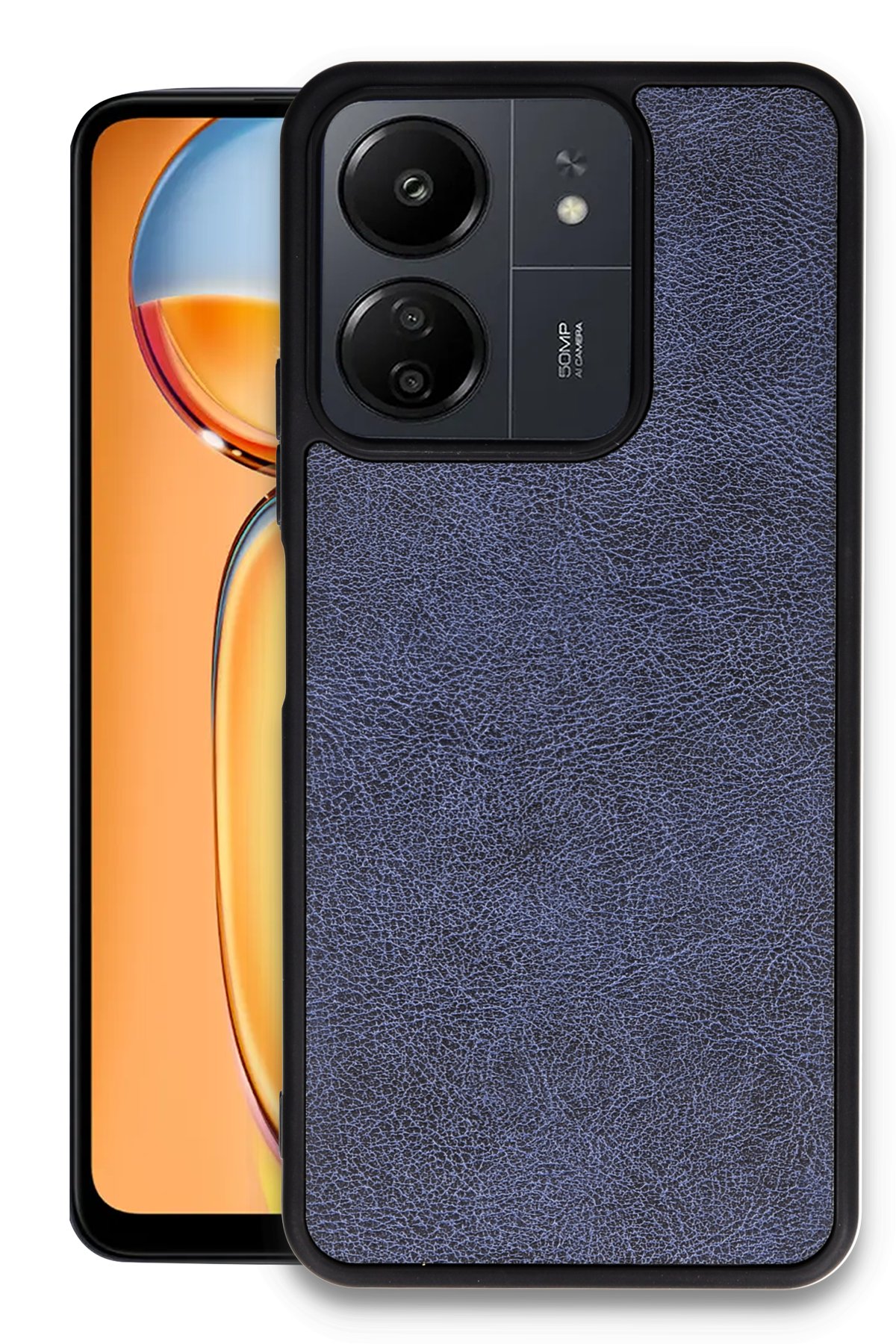 Newface Xiaomi Poco C65 Kılıf Kelvin Kartvizitli Silikon - Mavi