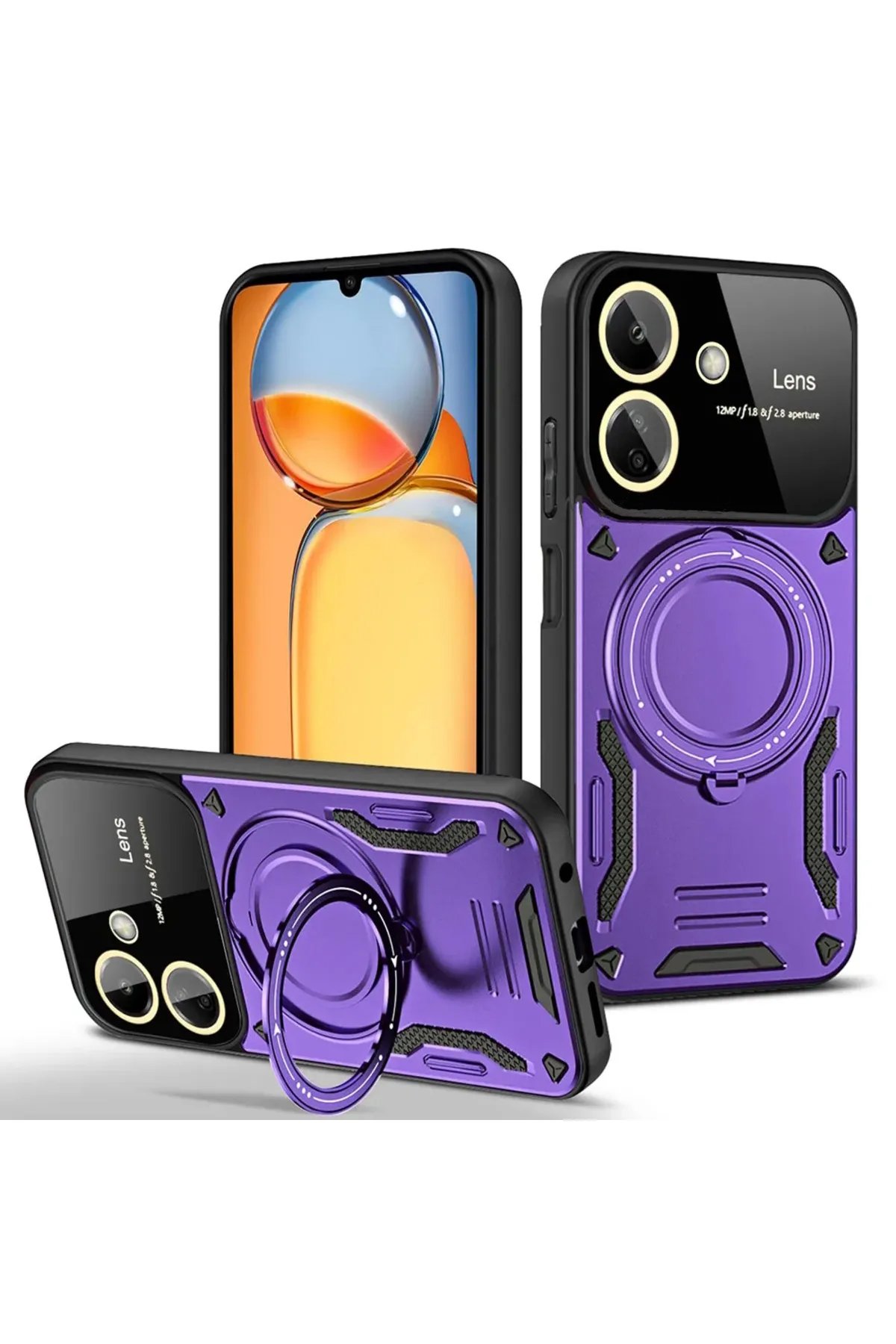 Newface Xiaomi Poco C65 Kılıf Loop Deri Silikon - Yeşil