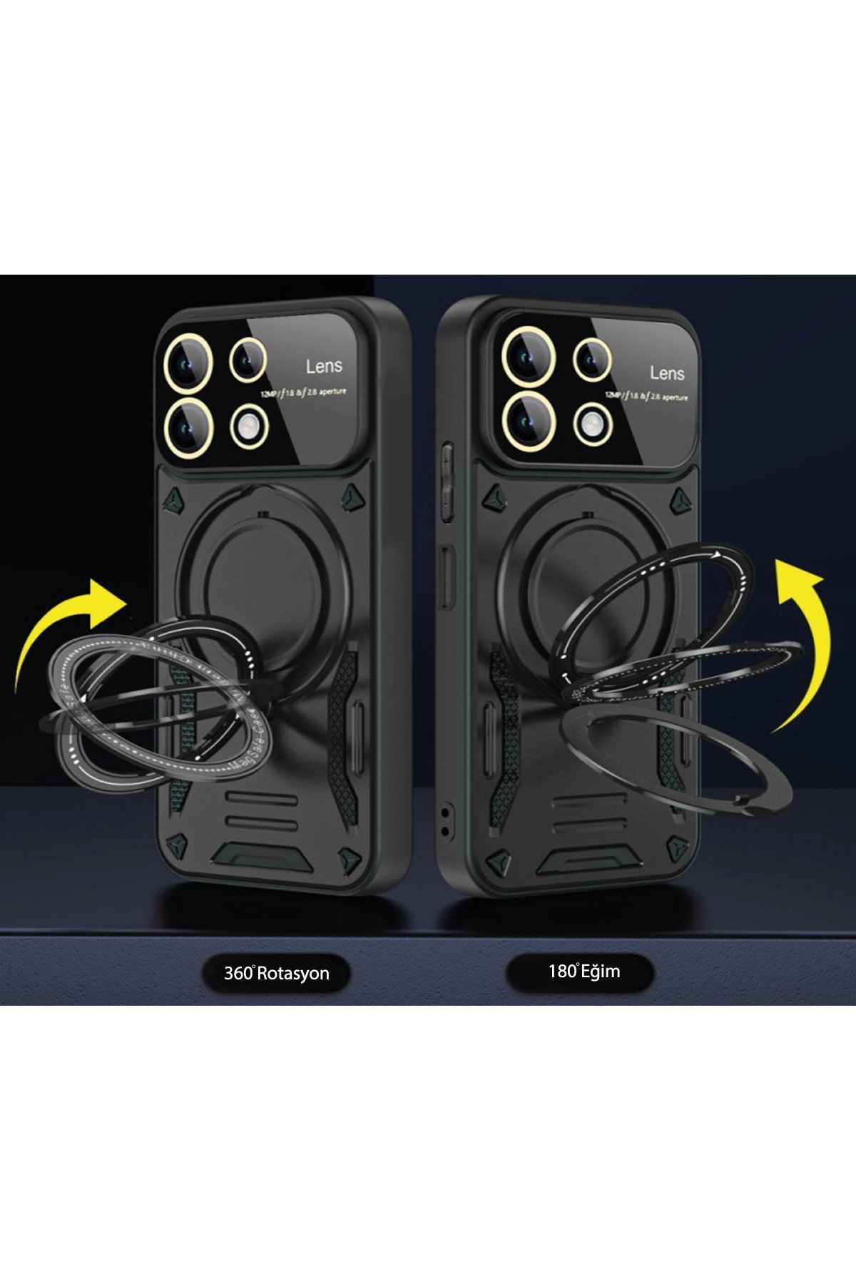 Newface Xiaomi Poco C65 Kılıf Loop Deri Silikon - Yeşil