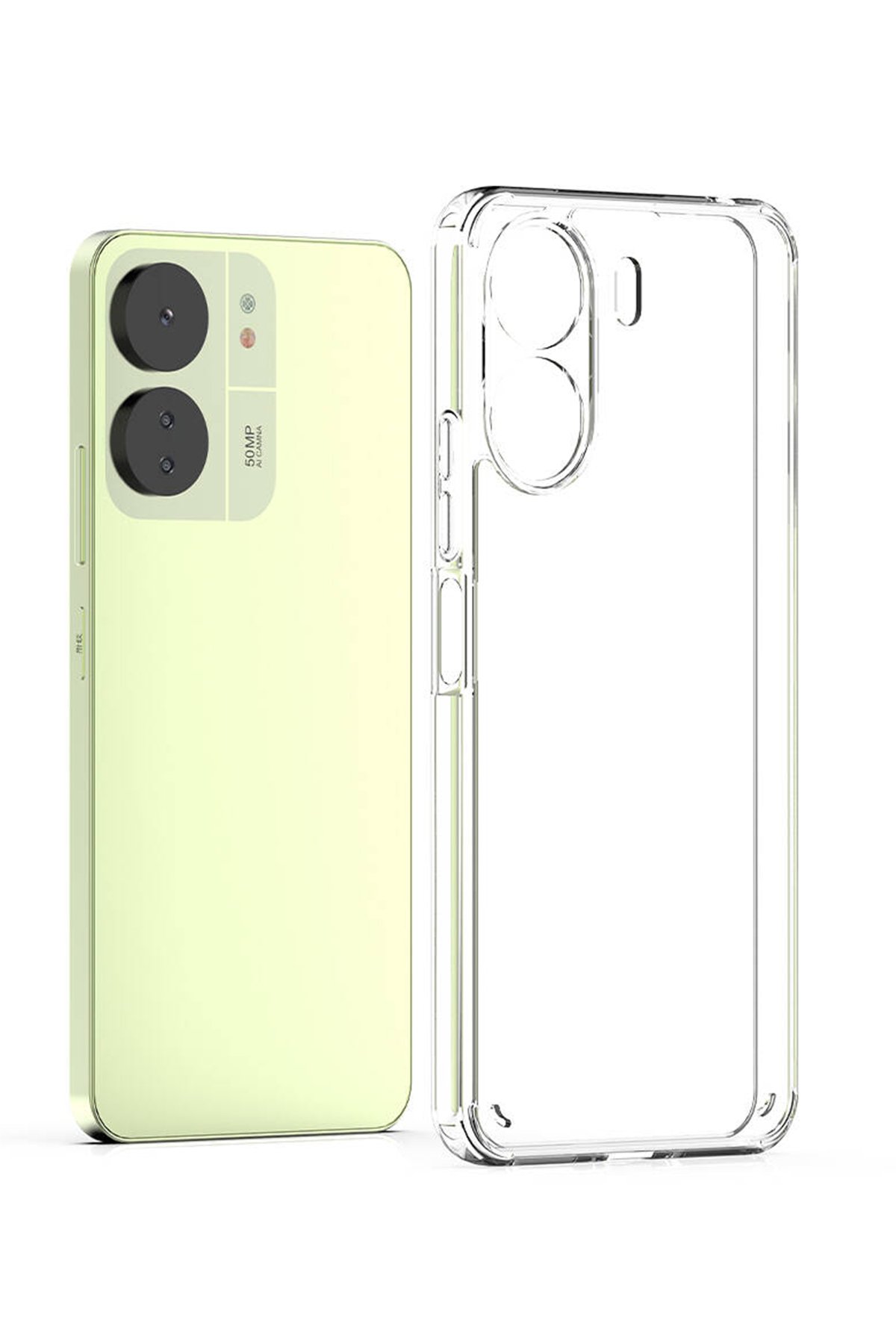 Newface Xiaomi Redmi 13C Kılıf Nano içi Kadife Silikon - Turuncu