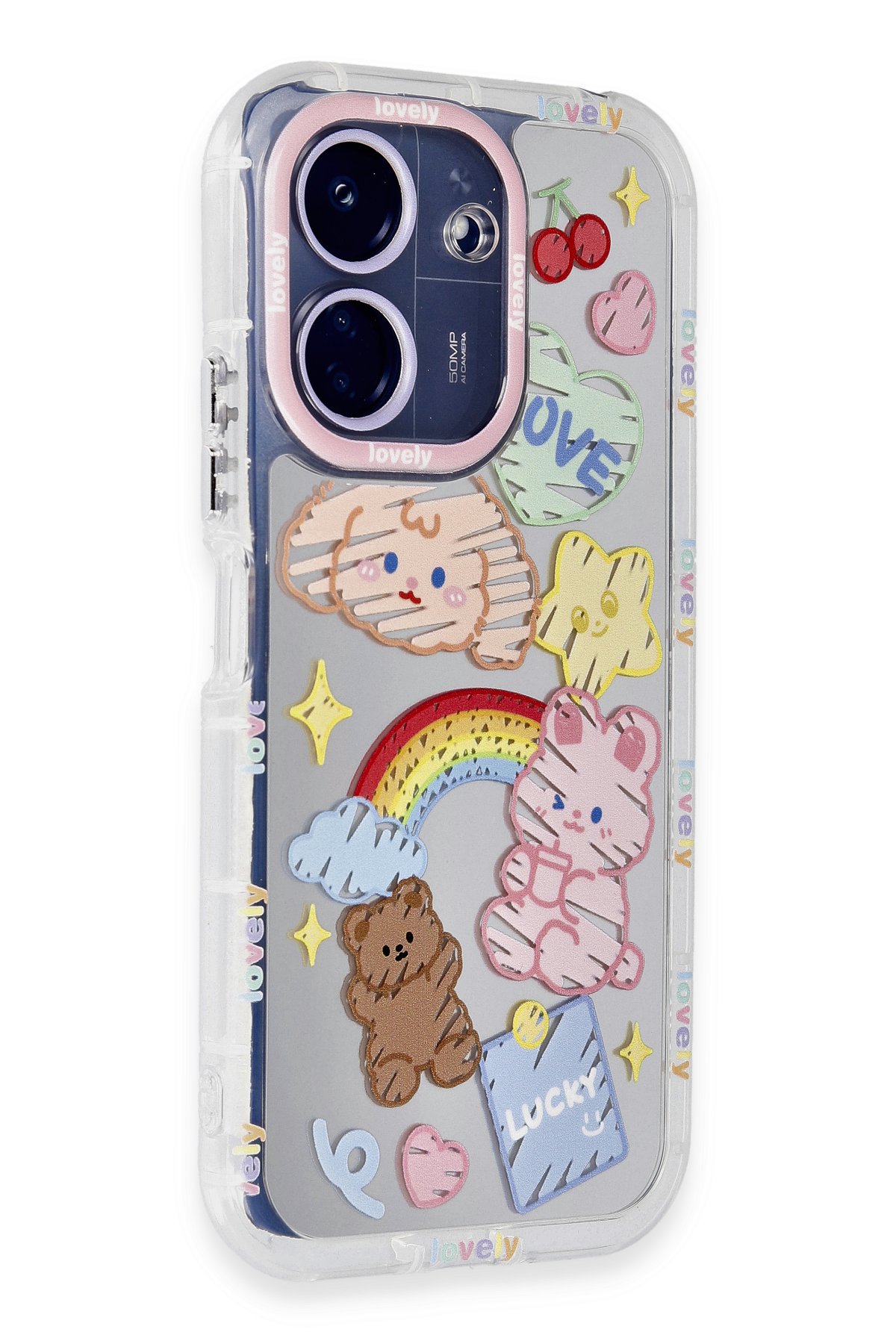 Newface Xiaomi Redmi 13C Kılıf Volet Silikon - Mavi