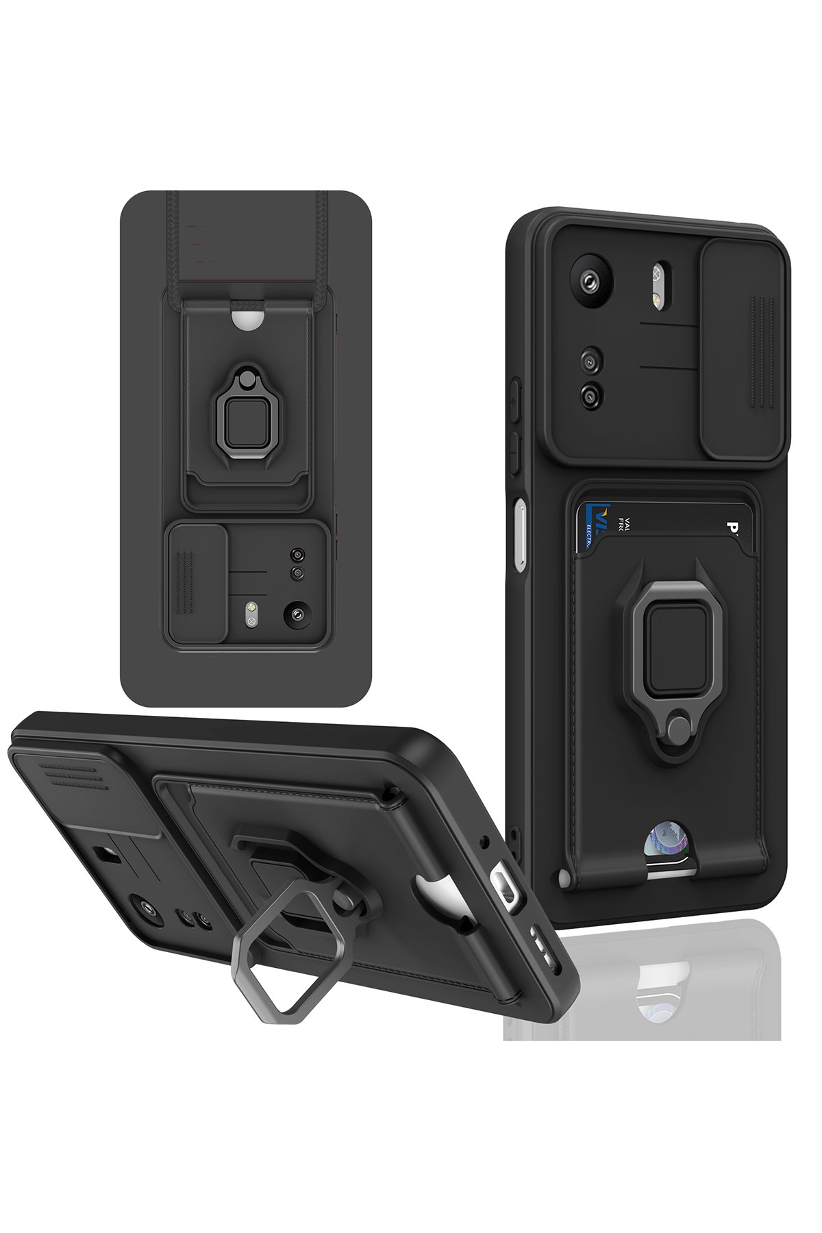 Newface Xiaomi Poco C65 Kılıf Ozzi Kapak - Siyah