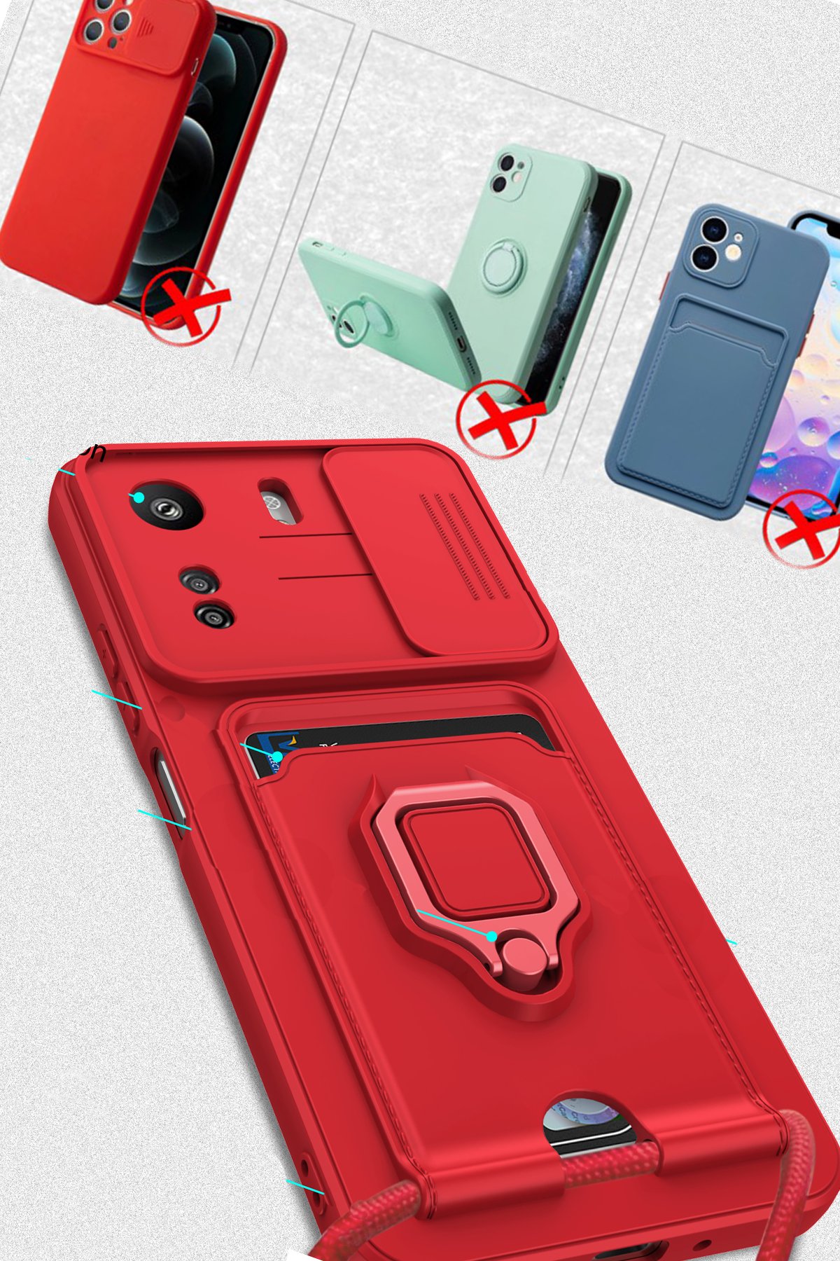 Newface Xiaomi Poco C65 Kılıf Ozzi Kapak - Siyah