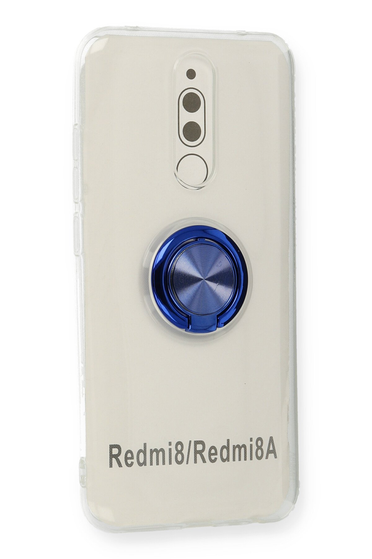 Newface Xiaomi Redmi 8 Kılıf Gros Yüzüklü Silikon - Mavi