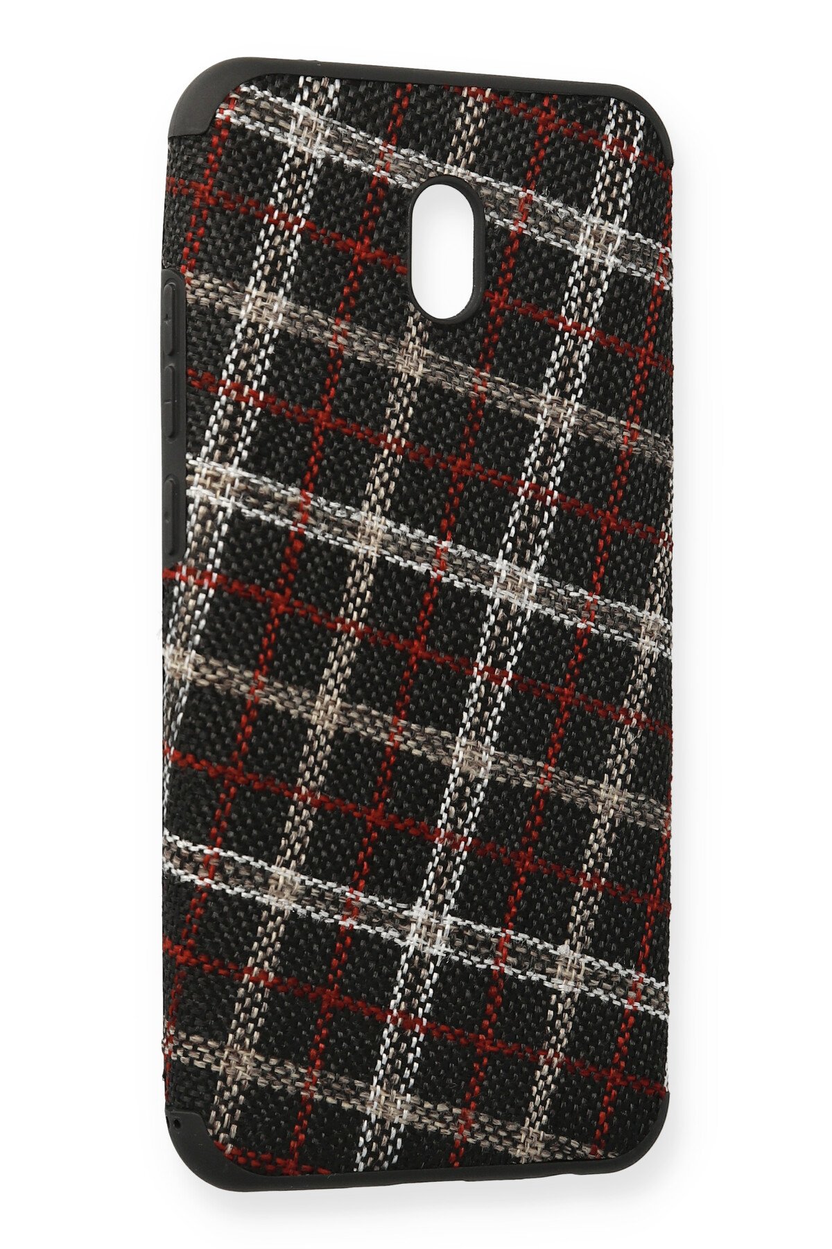 Newface Xiaomi Redmi 8A Kılıf Ottoman Kumaş Silikon - Turuncu Örgü