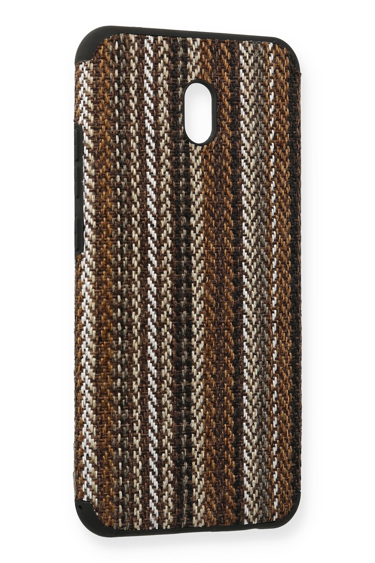 Newface Xiaomi Redmi 8A Kılıf Ottoman Kumaş Silikon - Siyah