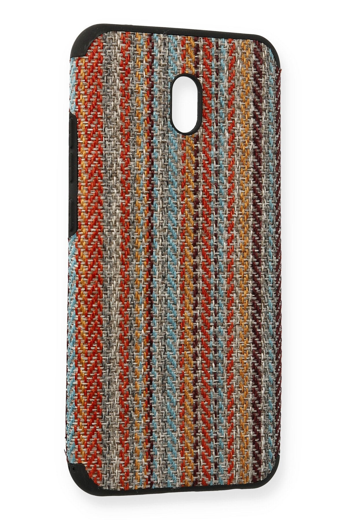 Newface Xiaomi Redmi 8A Kılıf Ottoman Kumaş Silikon - Mavi