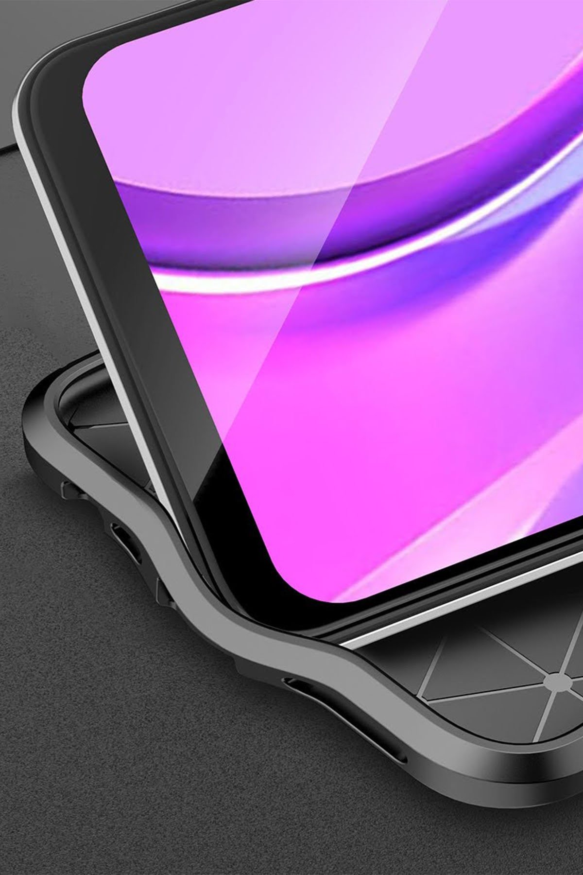 Newface Xiaomi Redmi 9 Kılıf Nano içi Kadife  Silikon - Siyah
