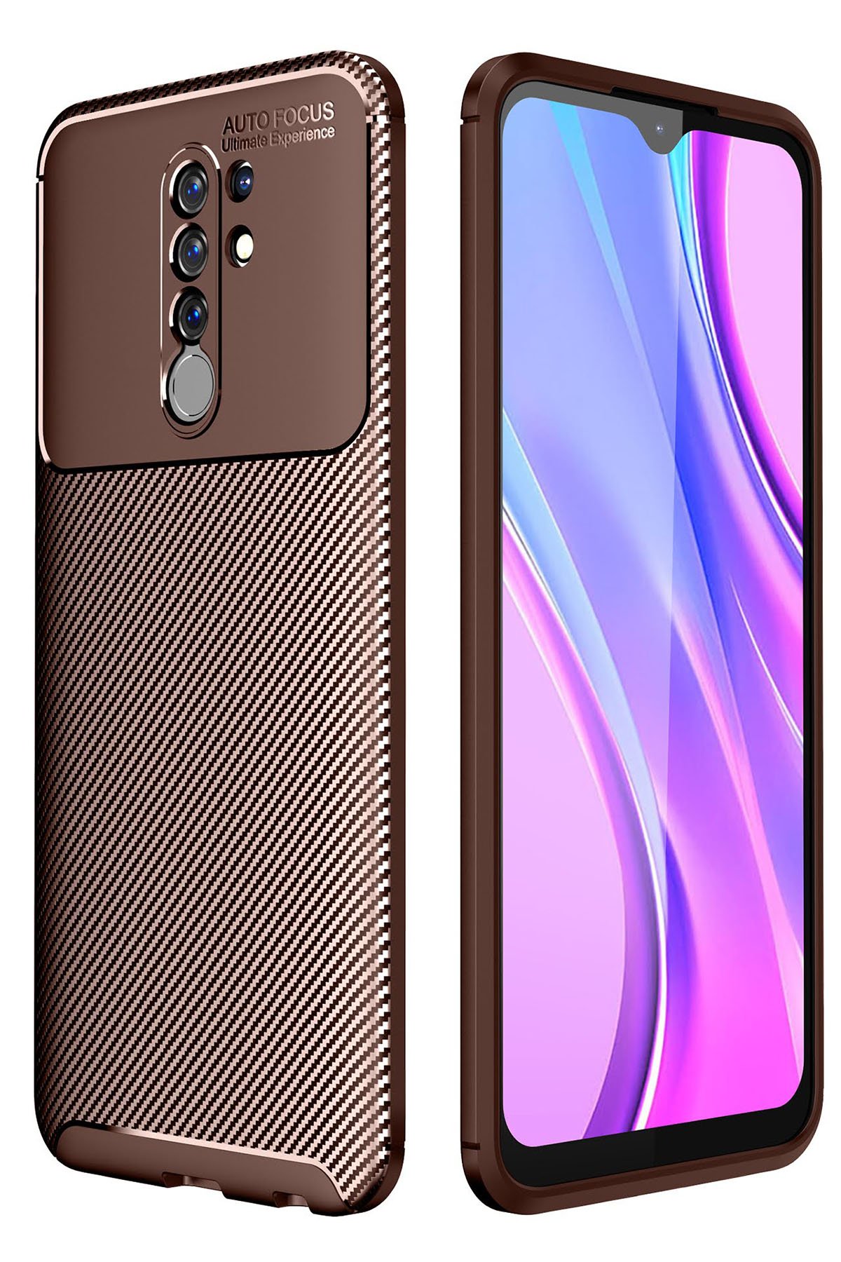 Newface Xiaomi Redmi 9 Kılıf Palm Buzlu Kamera Sürgülü Silikon - Pembe