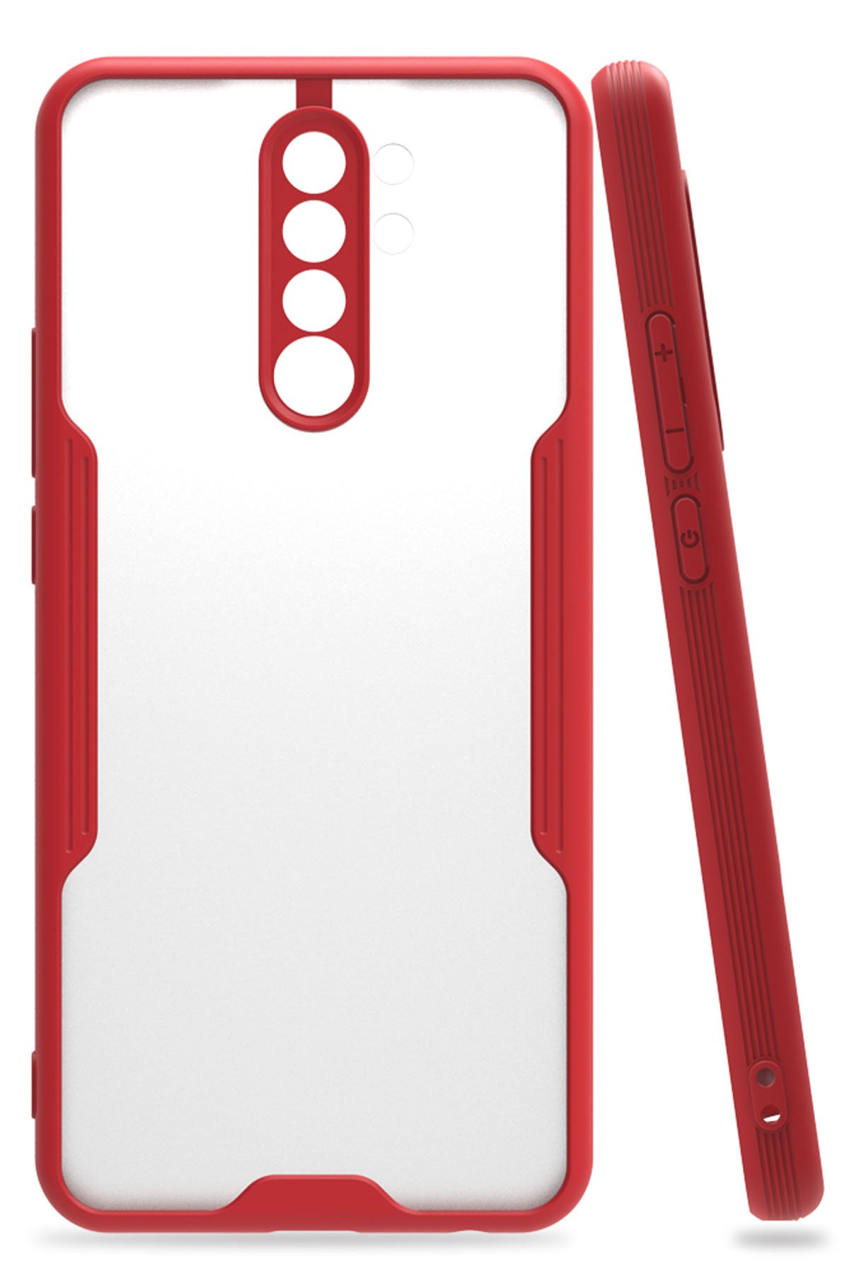 Newface Xiaomi Redmi 9 Kılıf Palm Buzlu Kamera Sürgülü Silikon - Pembe