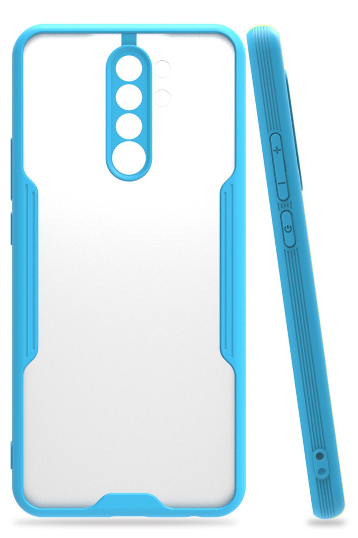 Newface Xiaomi Redmi 9 Kılıf Gros Yüzüklü Silikon - Siyah