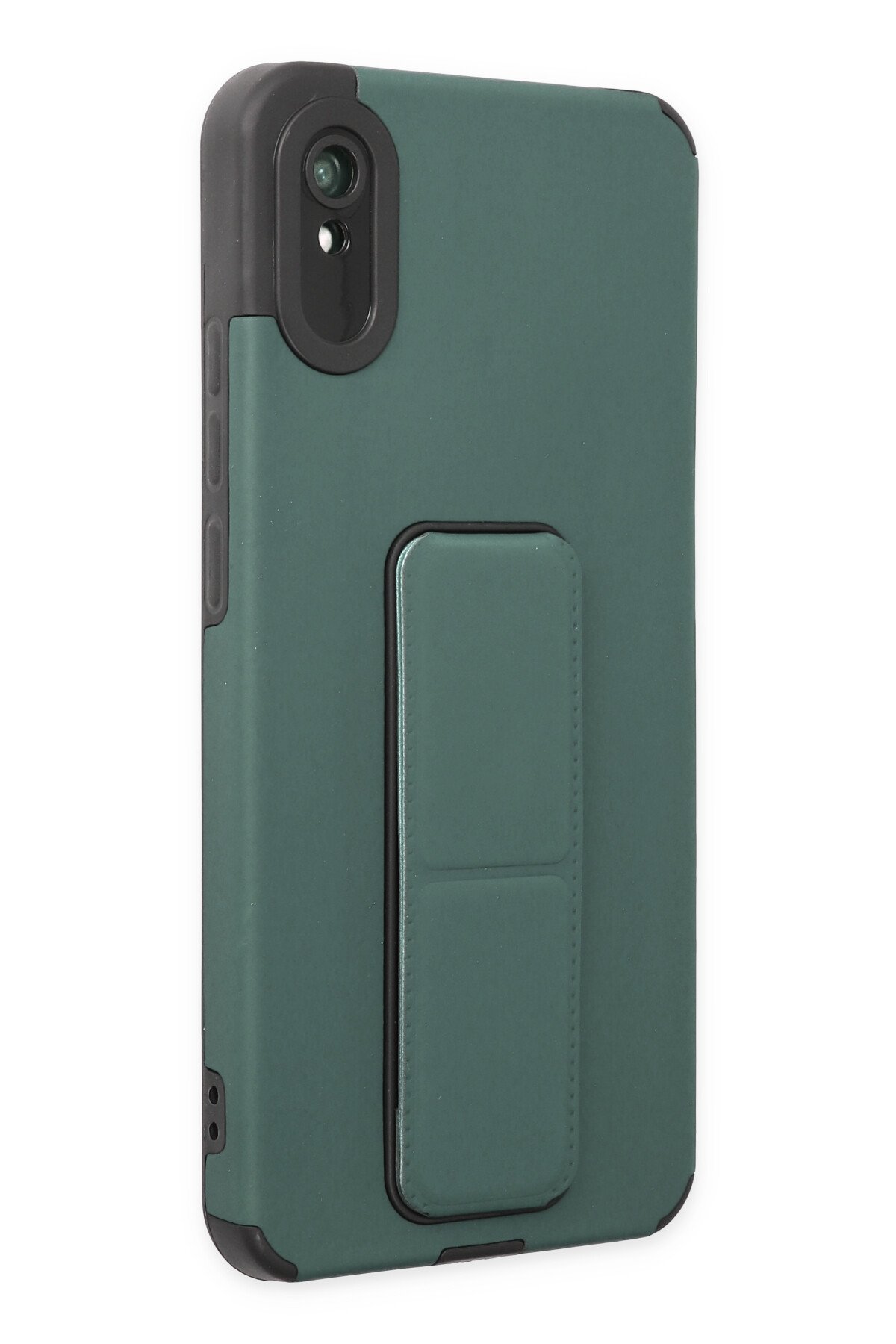 Newface Xiaomi Redmi 9A Kılıf Montreal Yüzüklü Silikon Kapak - Yeşil