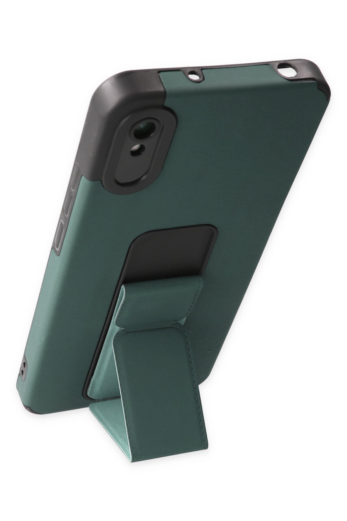 Newface Xiaomi Redmi 9A Kılıf Montreal Yüzüklü Silikon Kapak - Yeşil