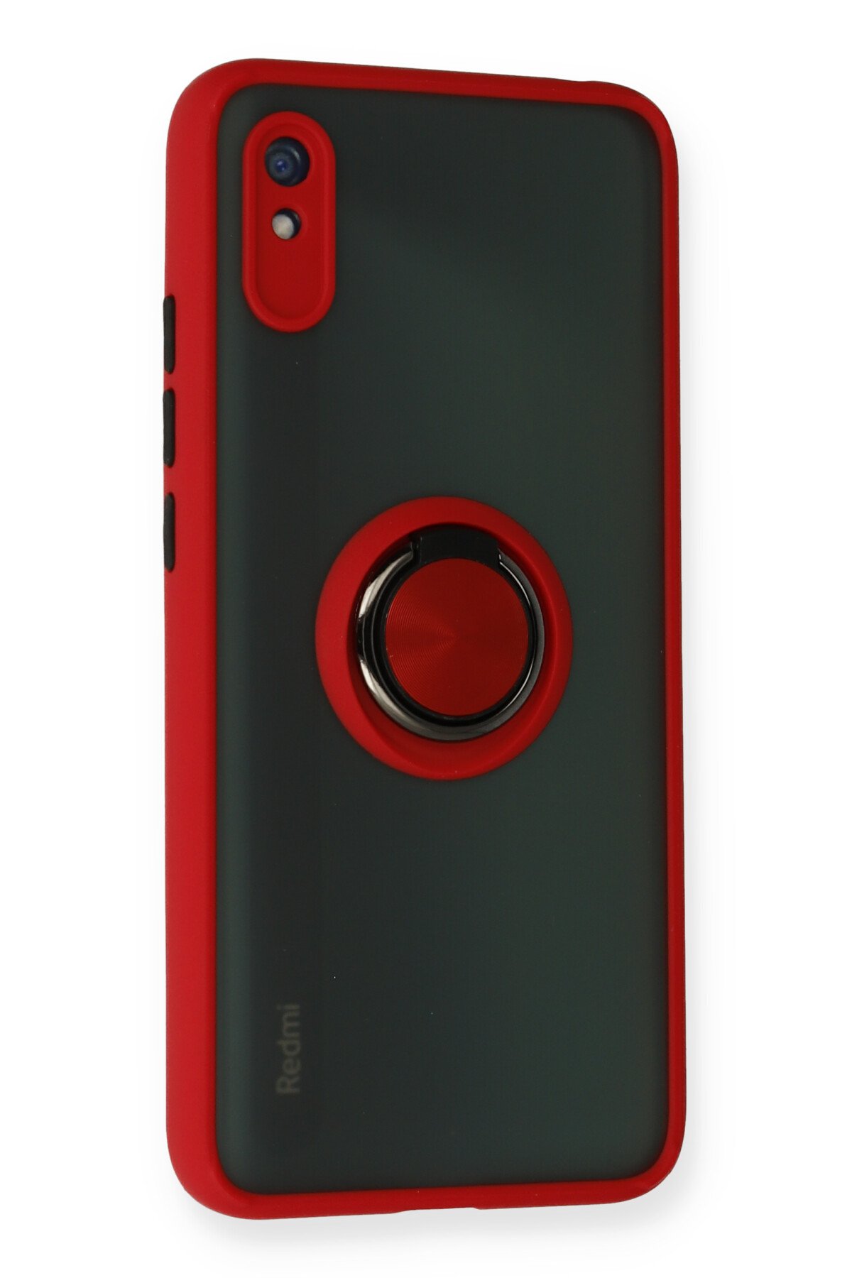 Newface Xiaomi Redmi 9A Kılıf Volet Silikon - Kırmızı