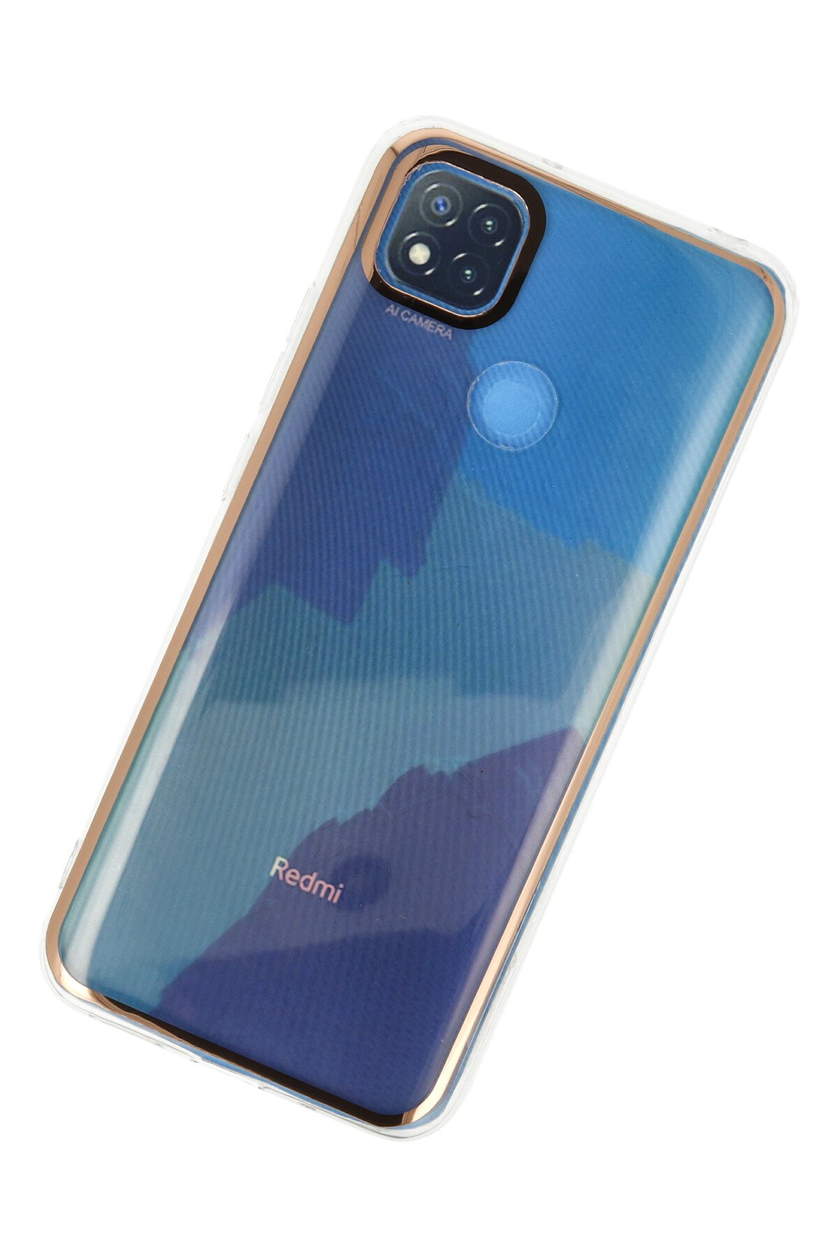 Newface Xiaomi Redmi 9C Kılıf Glass Kapak - Siyah