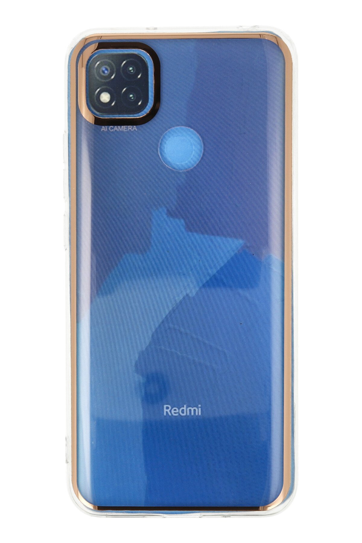 Newface Xiaomi Redmi 9C Kılıf Glass Kapak - Siyah