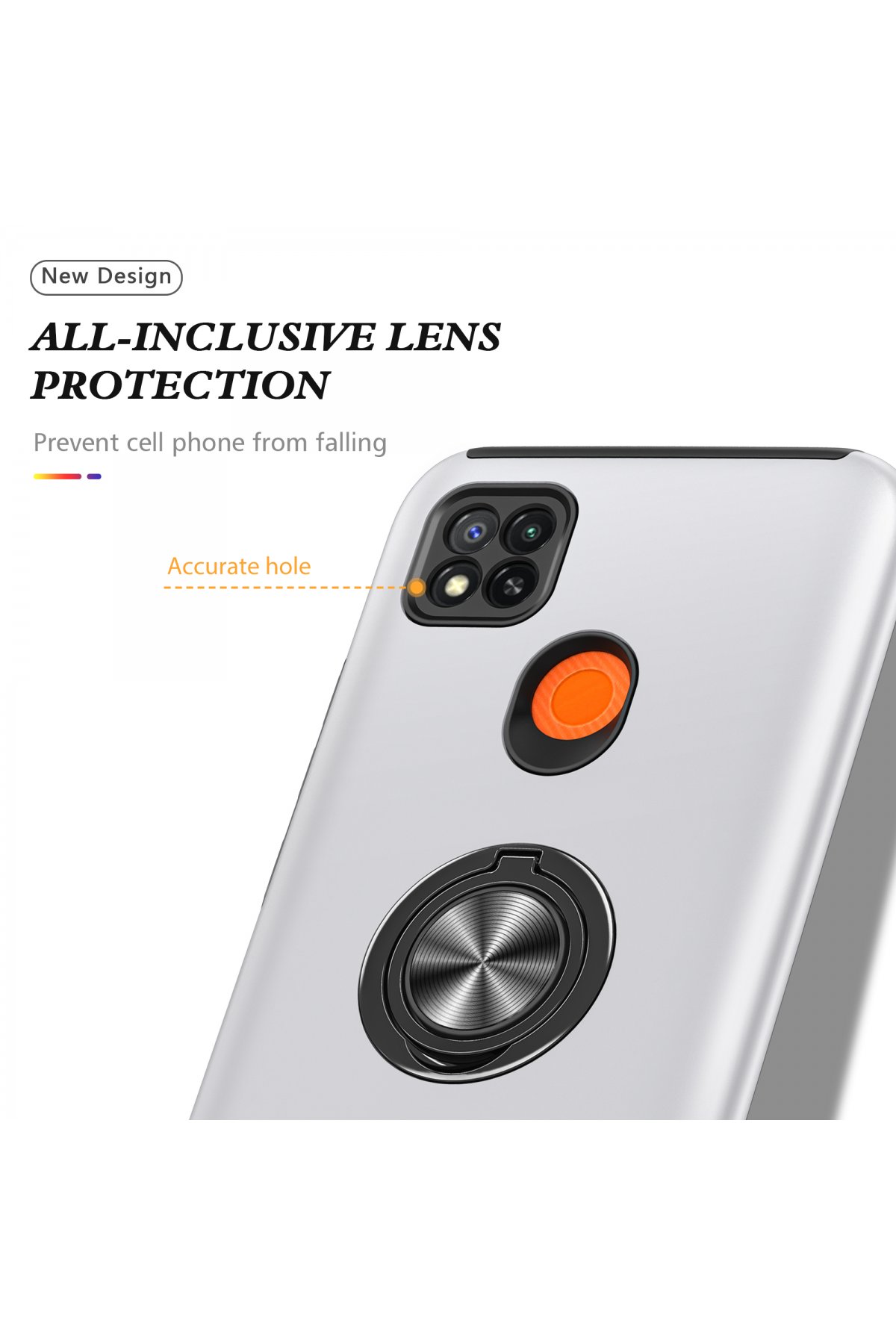 Newface Xiaomi Redmi 9C Kılıf Volet Silikon - Beyaz
