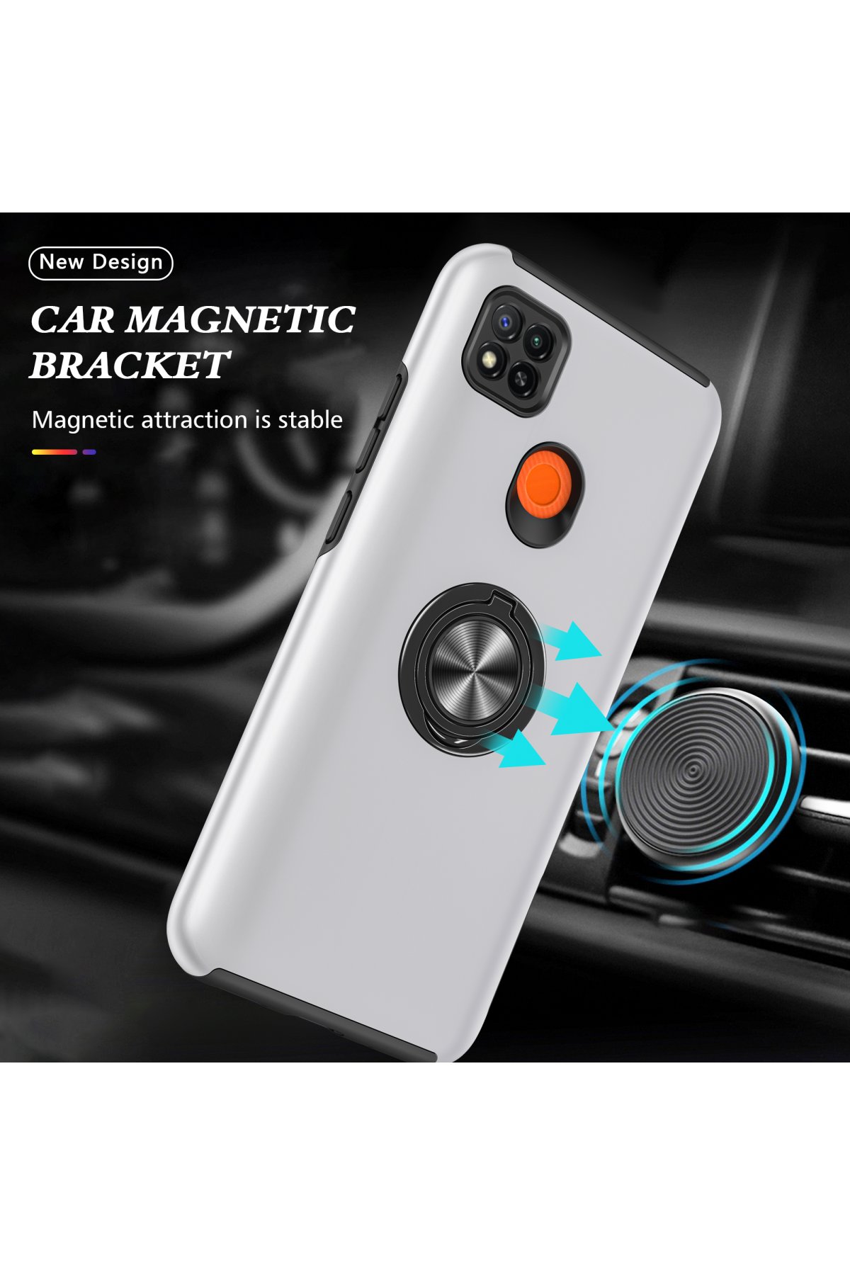Newface Xiaomi Redmi 9C Kılıf Volet Silikon - Beyaz