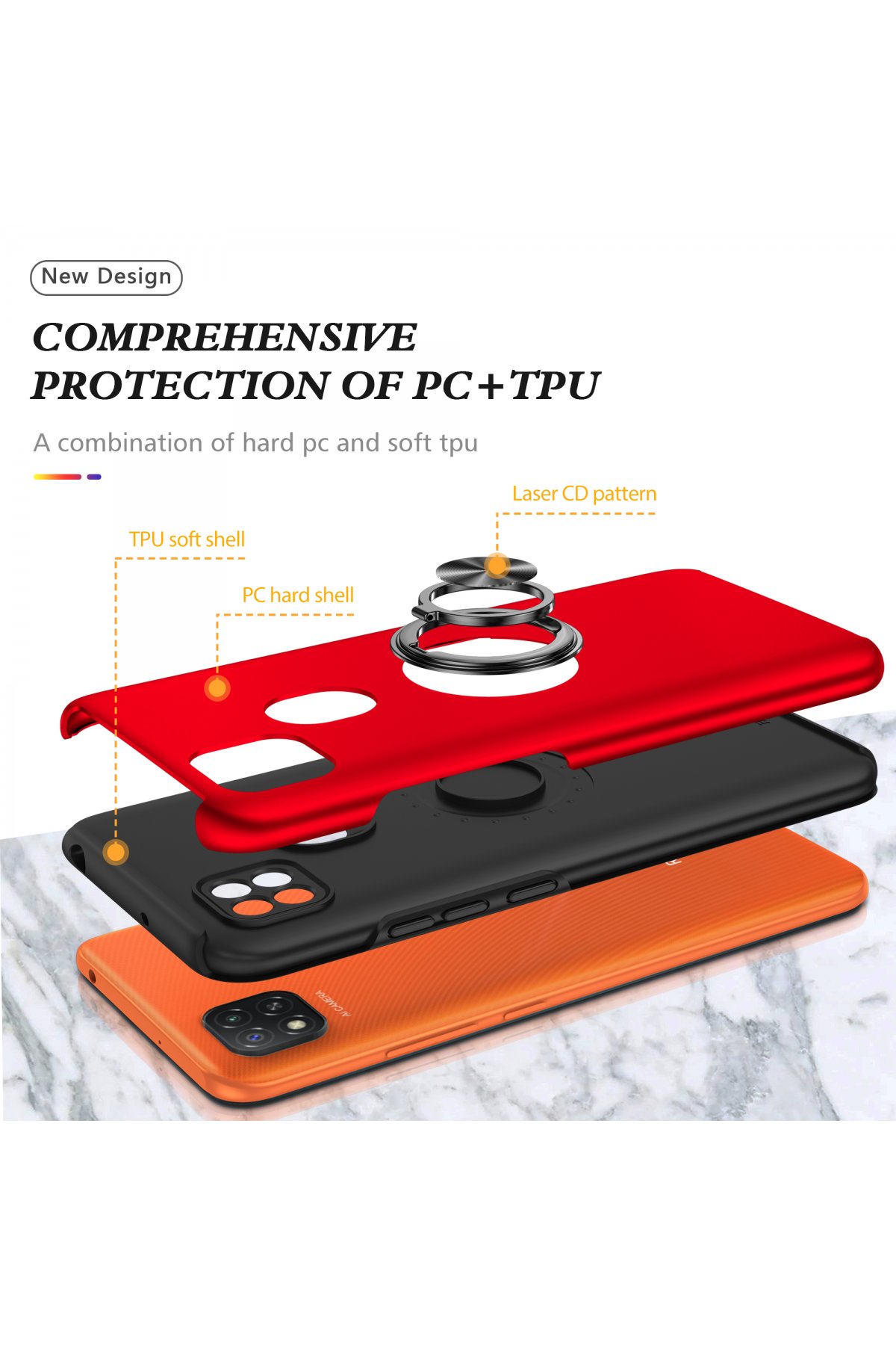 Newface Xiaomi Redmi 9C Kılıf Loop Deri Silikon - Yeşil