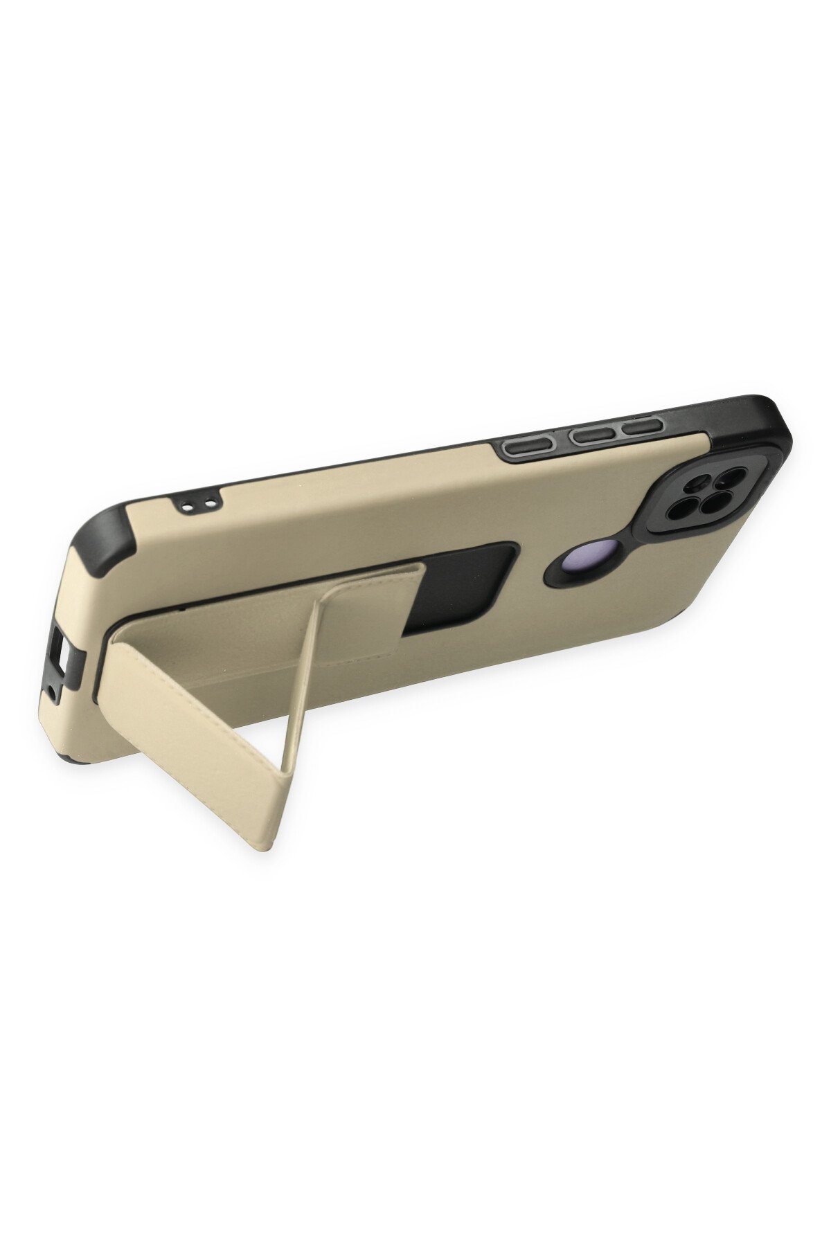 Newface Xiaomi Redmi 9C Kılıf Mega Standlı Silikon - Siyah