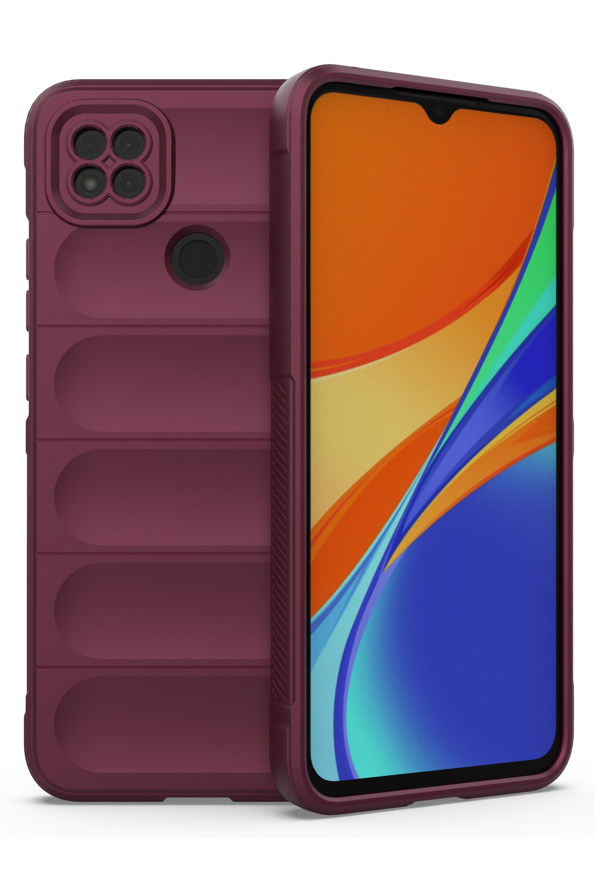 Newface Xiaomi Redmi 9C Kılıf Palm Buzlu Kamera Sürgülü Silikon - Siyah