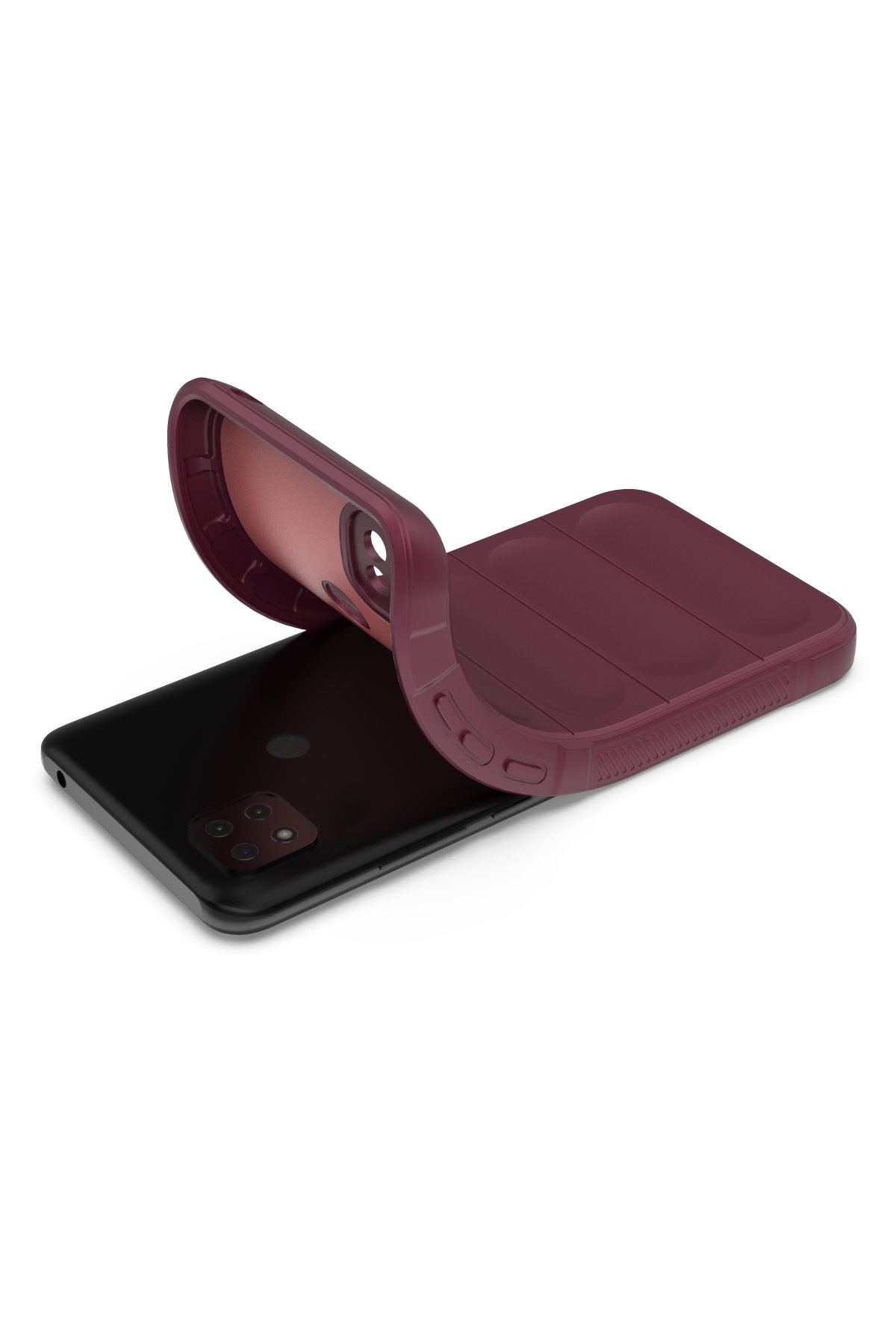 Newface Xiaomi Redmi 9C Kılıf Palm Buzlu Kamera Sürgülü Silikon - Siyah