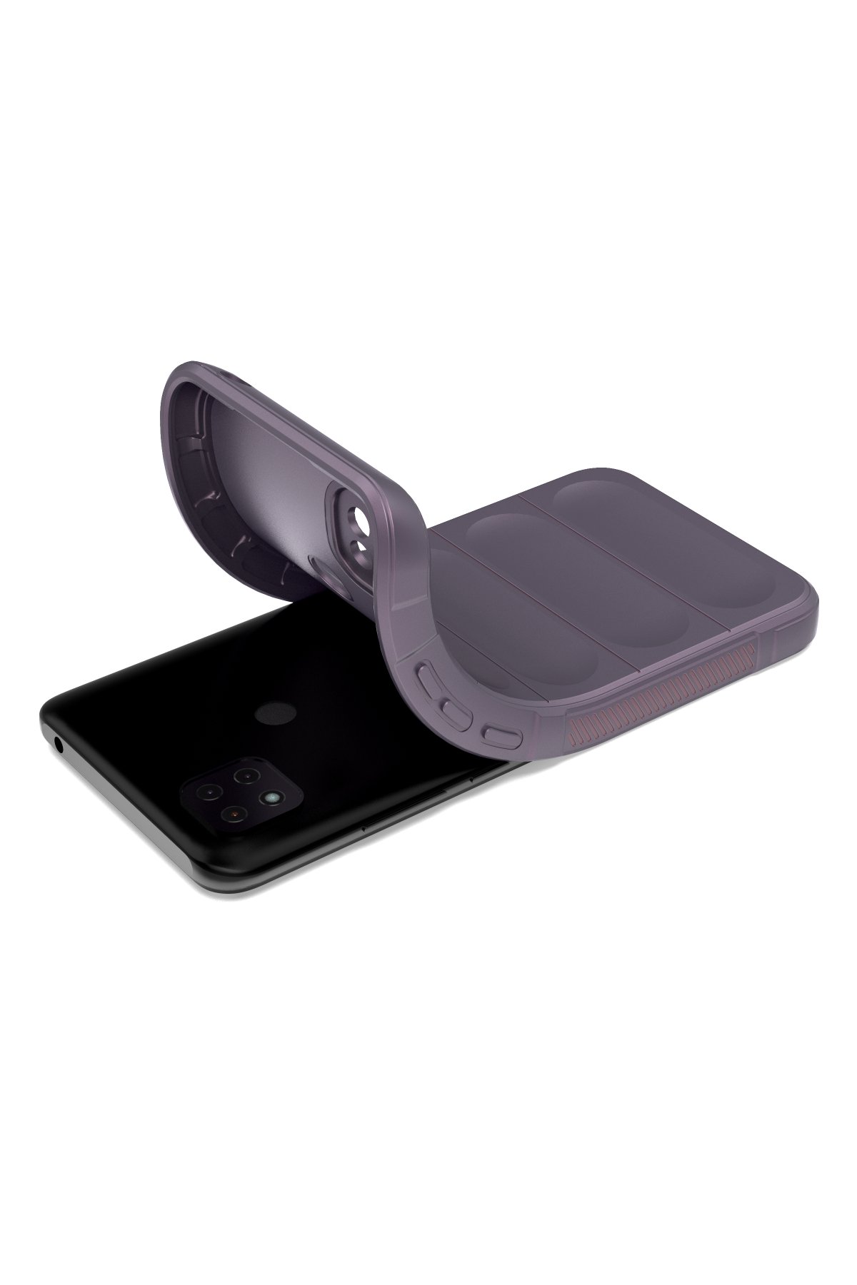 Newface Xiaomi Redmi 9C Kılıf Mega Standlı Silikon - Mor