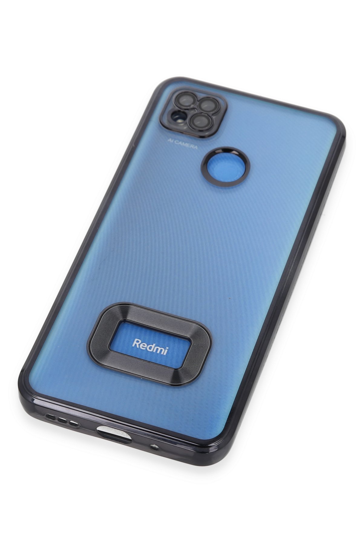 Newface Xiaomi Redmi 9C Kılıf Mega Standlı Silikon - Siyah