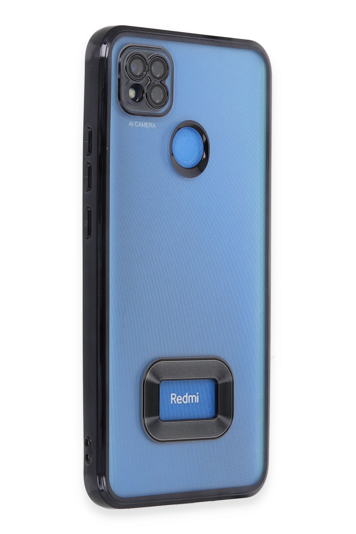 Newface Xiaomi Redmi 9C Kılıf Mega Standlı Silikon - Siyah