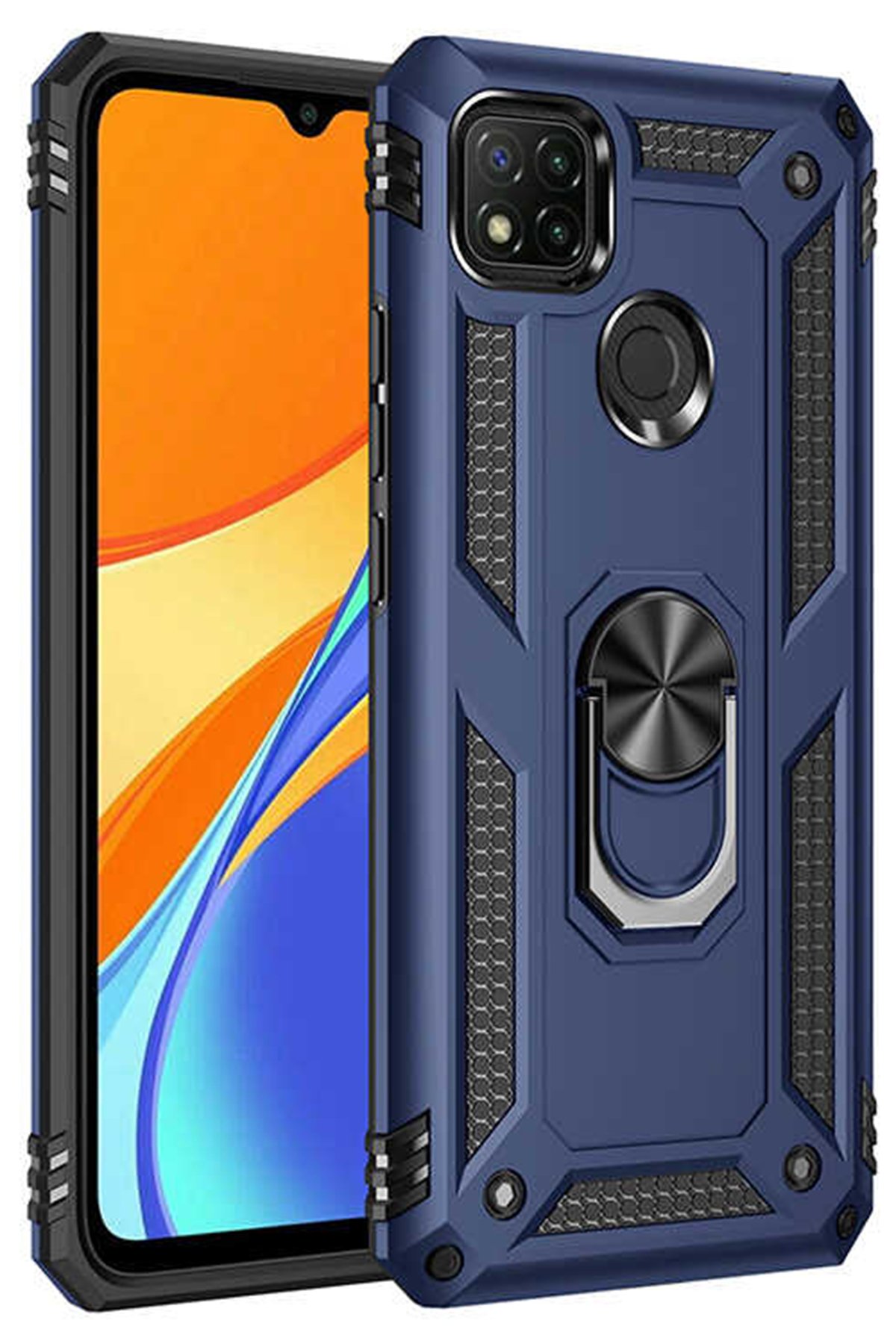 Newface Xiaomi Redmi 9C Kılıf Kelvin Kartvizitli Silikon - Lacivert