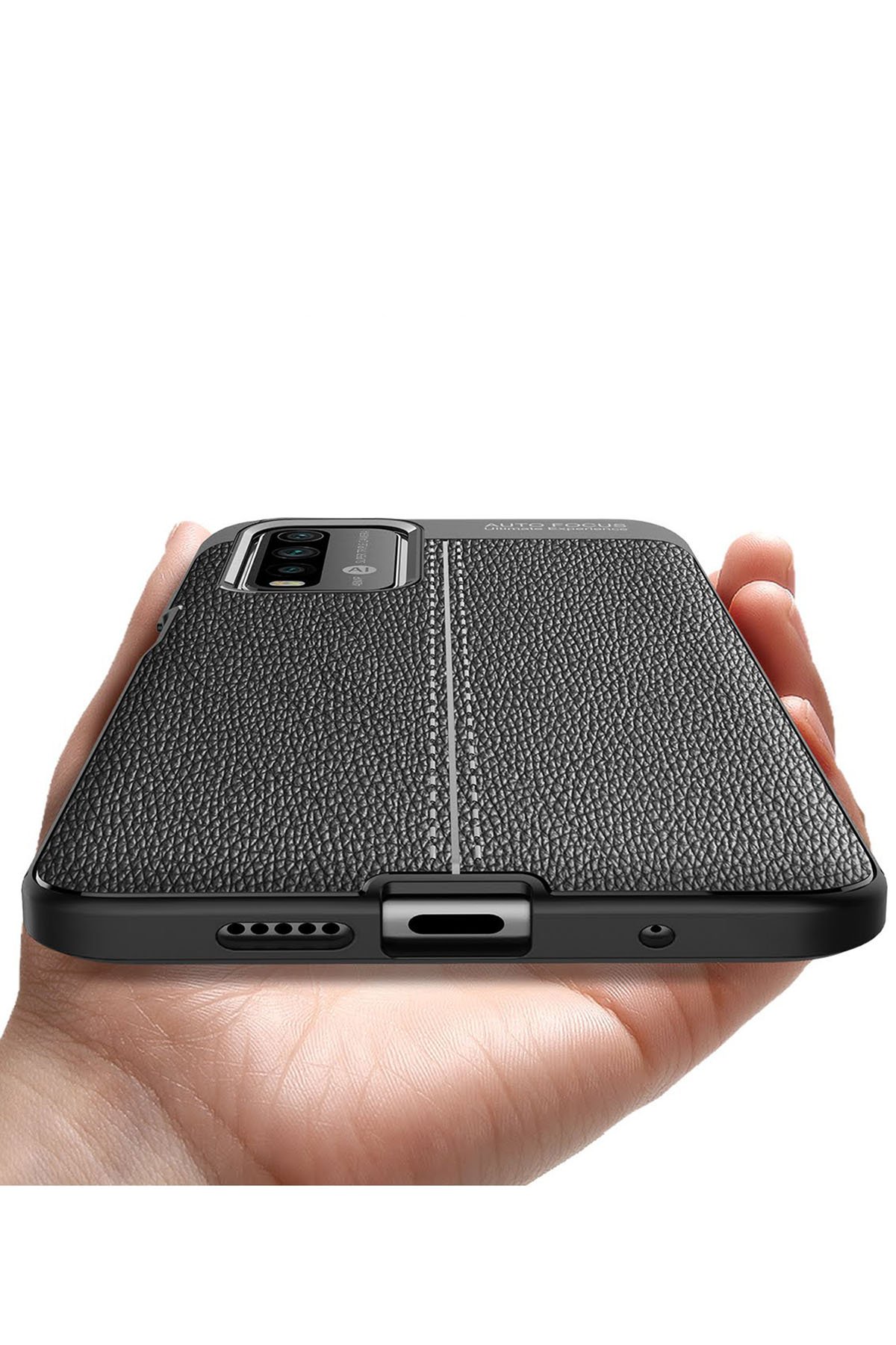 Newface Xiaomi Redmi 9T Kılıf Glass Kapak - Siyah