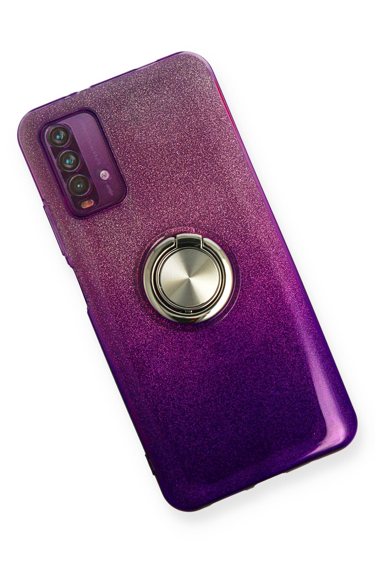 Newface Xiaomi Redmi 9T Kılıf Montreal Yüzüklü Silikon Kapak - Lacivert