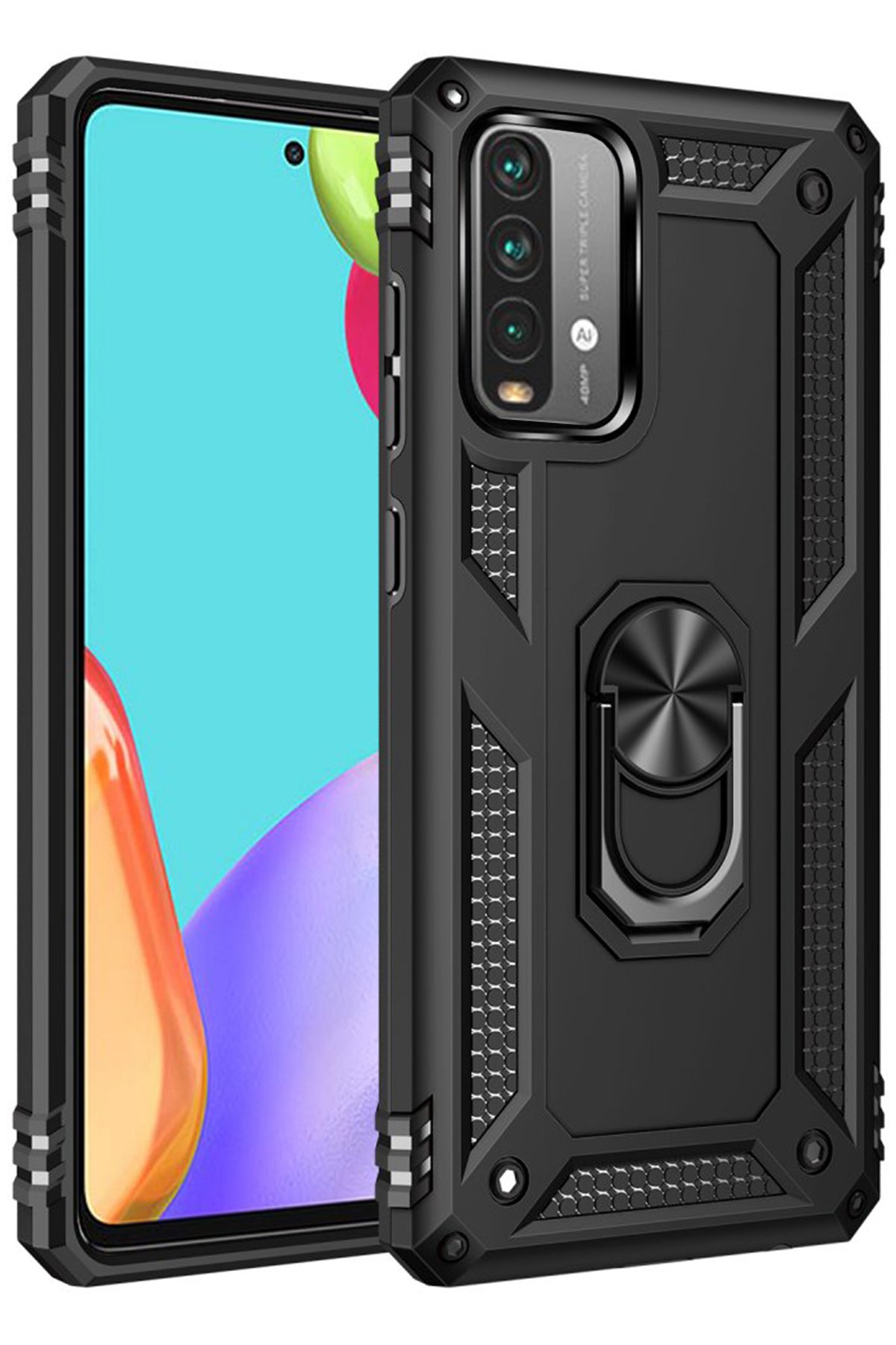 Newface Xiaomi Redmi 9T Kılıf Nano içi Kadife Silikon - Koyu Yeşil