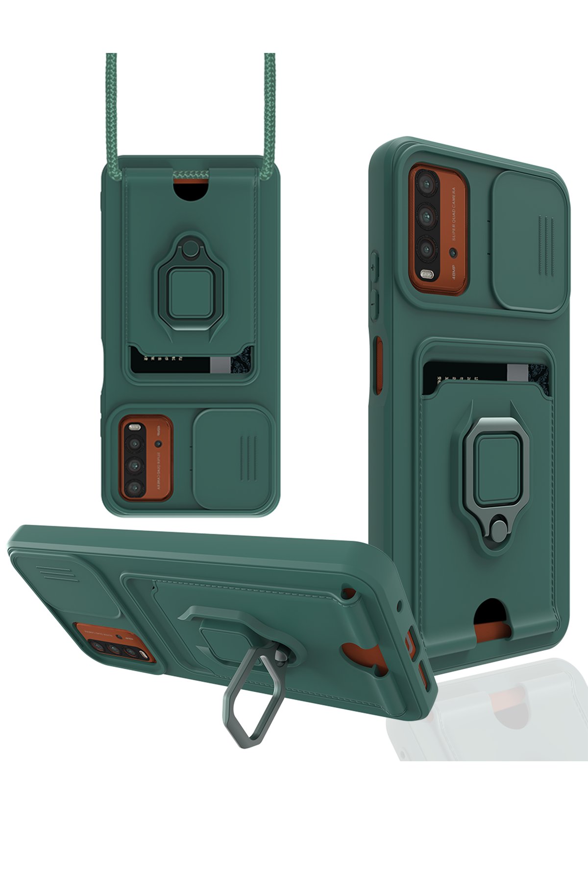 Newface Xiaomi Redmi 9T Kılıf Volet Silikon - Siyah