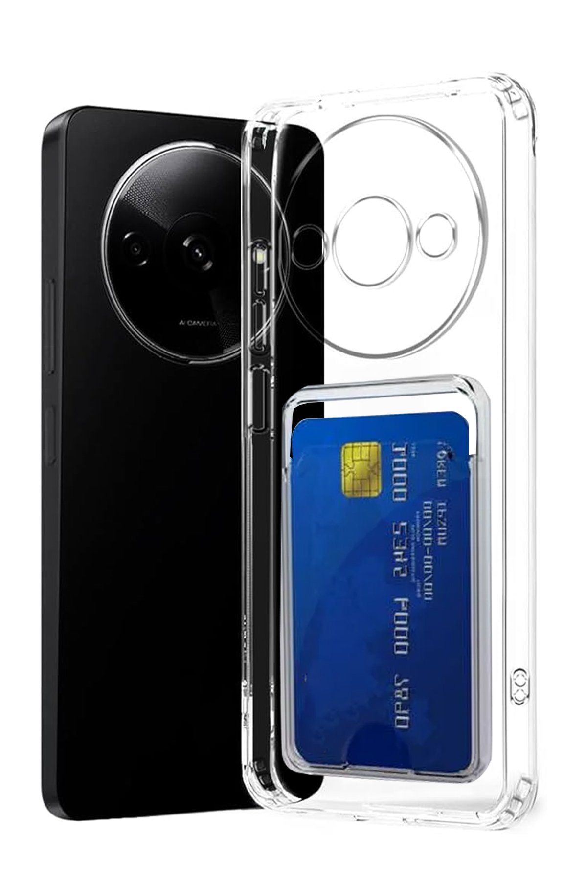 Newface Xiaomi Redmi A3 4G Kılıf Lüx Şeffaf Silikon