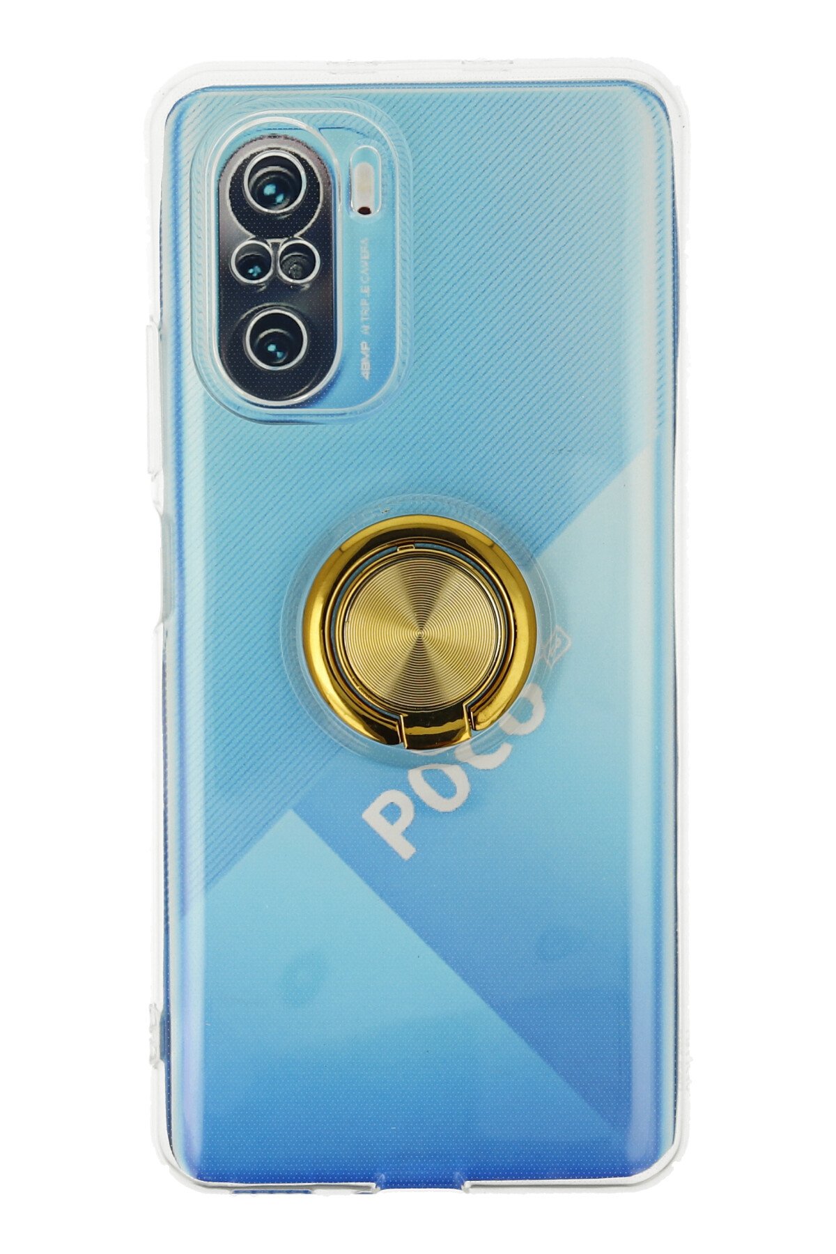 Newface Xiaomi Redmi K40 Kılıf Sofya Yüzüklü Silikon Kapak - Lacivert