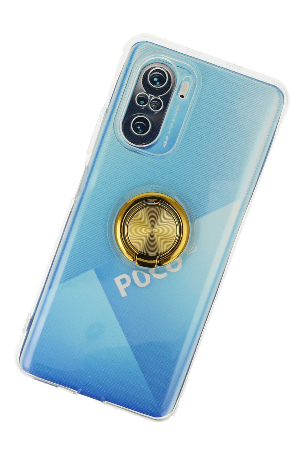 Newface Xiaomi Redmi K40 Kılıf Sofya Yüzüklü Silikon Kapak - Lacivert